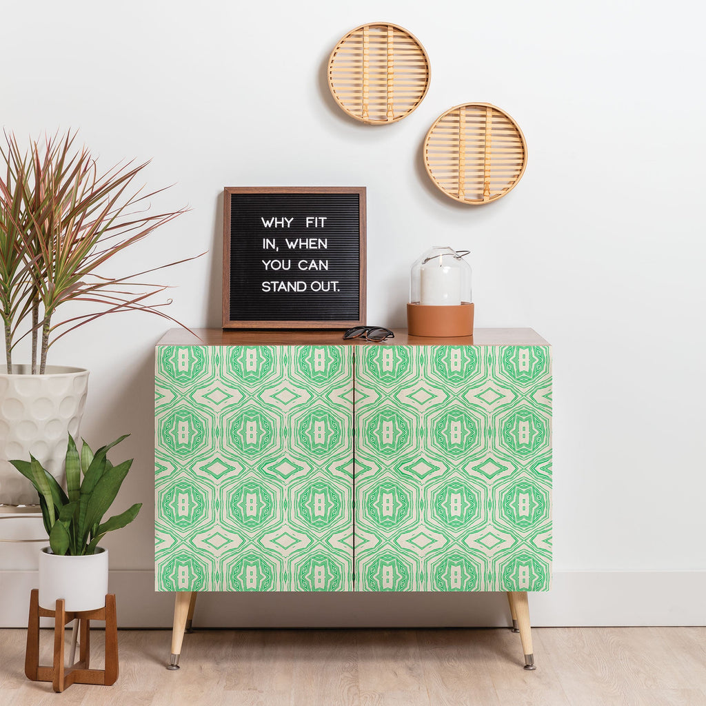 Holli Zollinger ANTHOLOGY OF PATTERN SEVILLE MARBLE GREEN Credenza