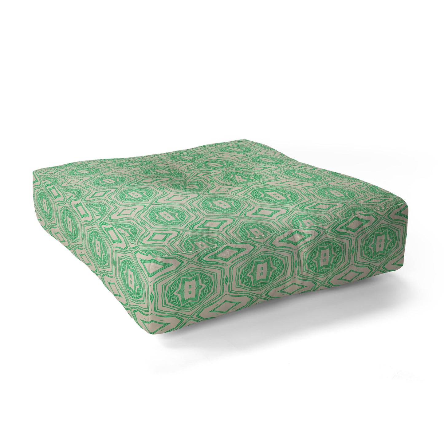 Holli Zollinger ANTHOLOGY OF PATTERN SEVILLE MARBLE GREEN Floor Pillow Square