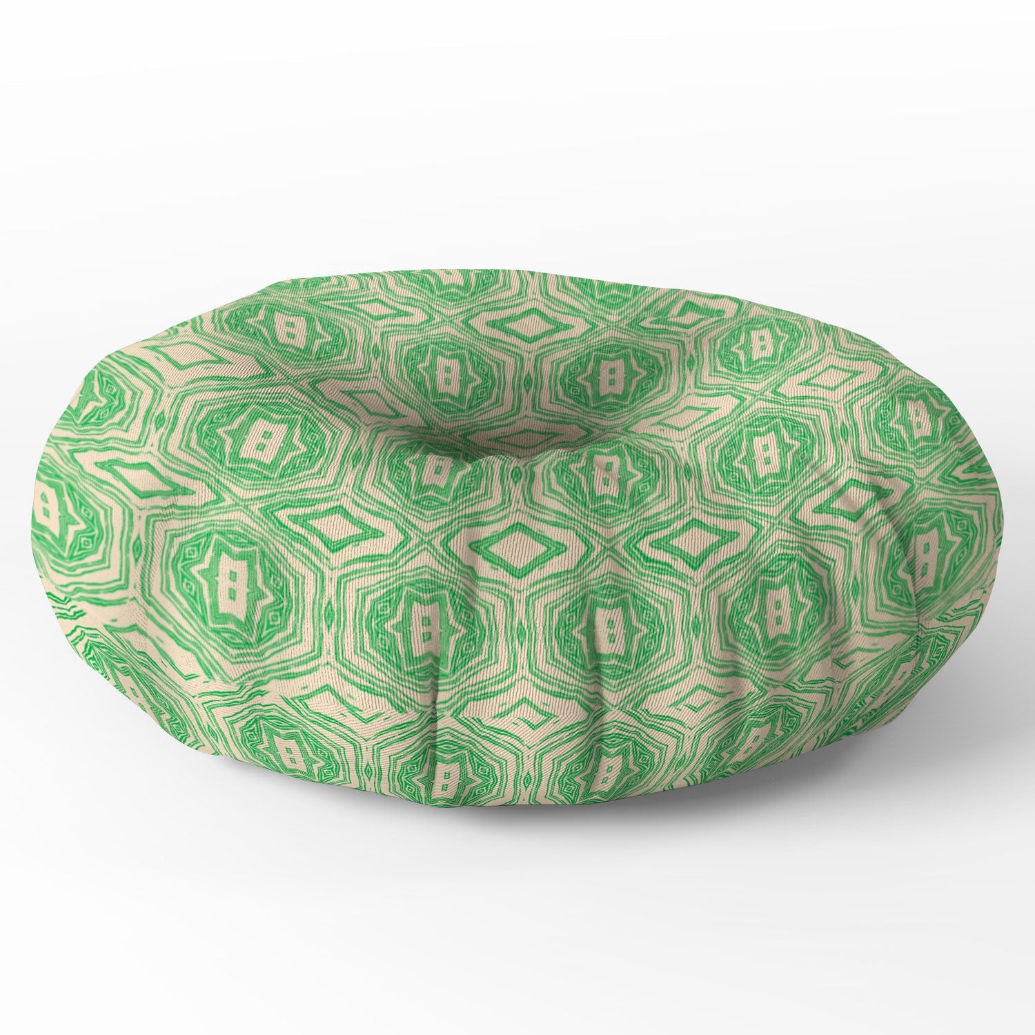 Holli Zollinger ANTHOLOGY OF PATTERN SEVILLE MARBLE GREEN Floor Pillow Round