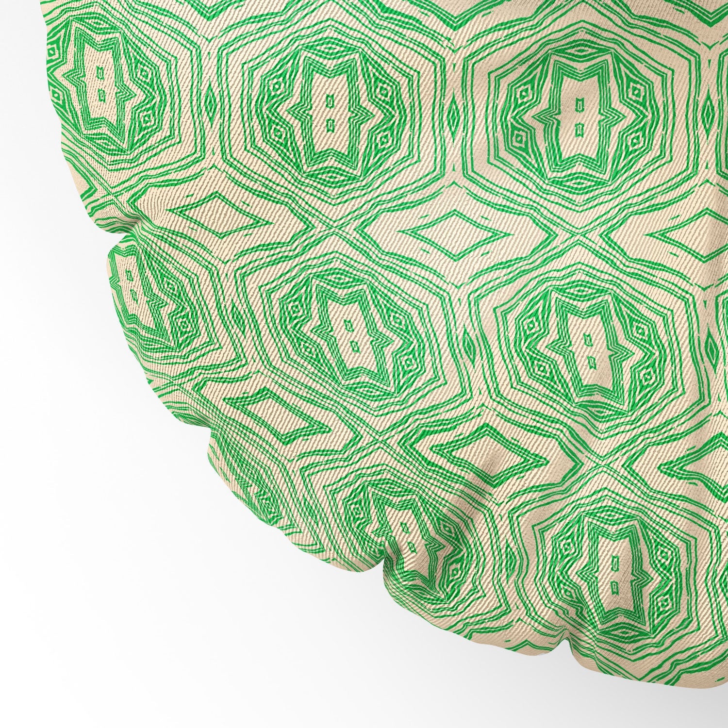Holli Zollinger ANTHOLOGY OF PATTERN SEVILLE MARBLE GREEN Floor Pillow Round
