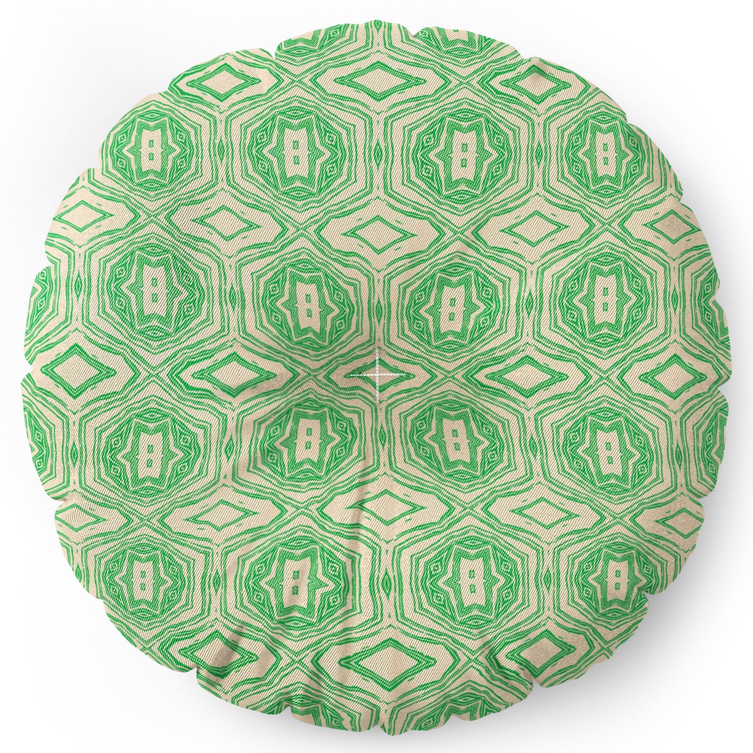 Holli Zollinger ANTHOLOGY OF PATTERN SEVILLE MARBLE GREEN Floor Pillow Round