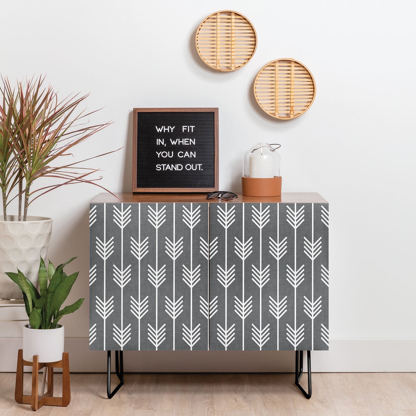 Holli Zollinger Arrows Grey Credenza