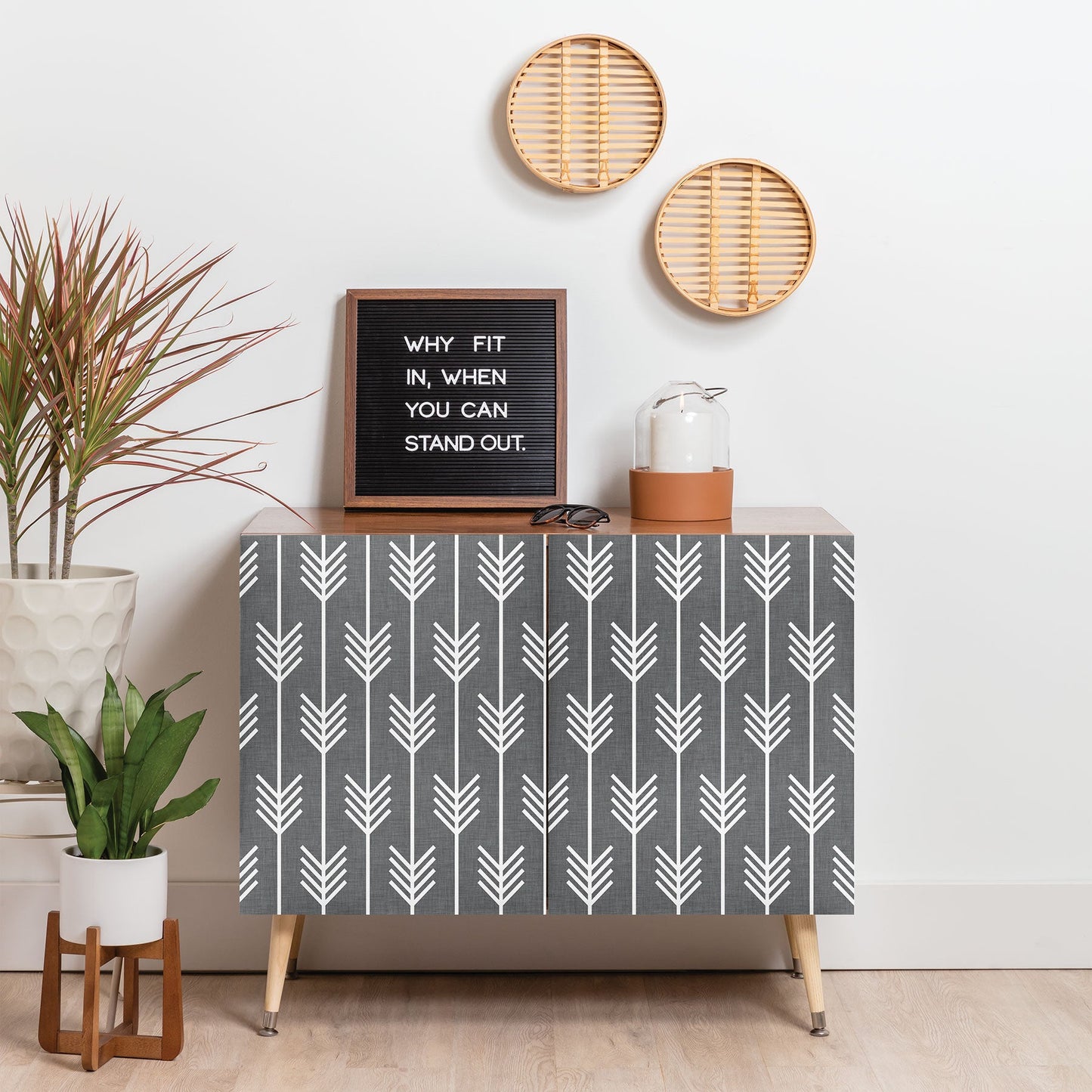 Holli Zollinger Arrows Grey Credenza