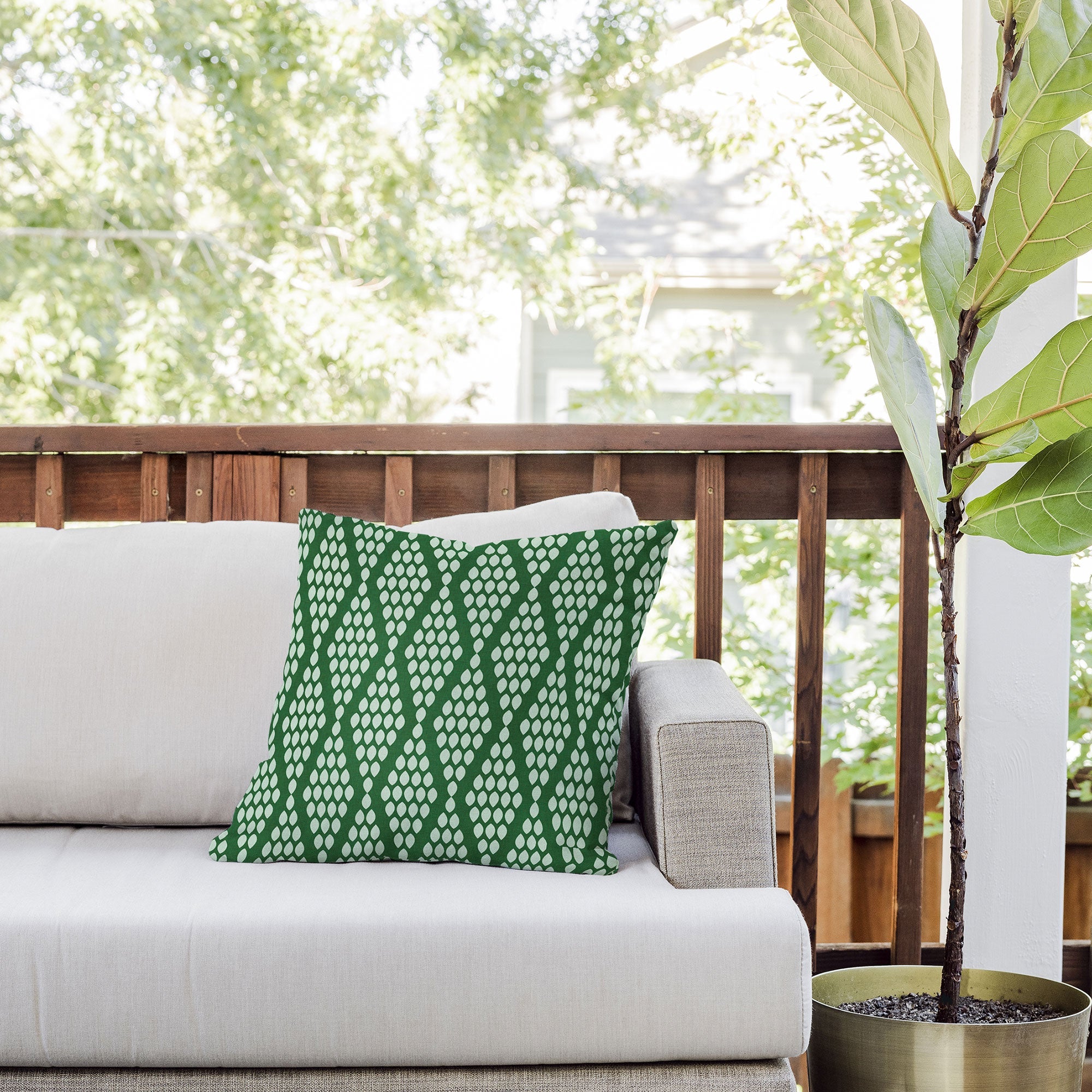 Holli Zollinger Beaded Triangle Outdoor Throw Pillow