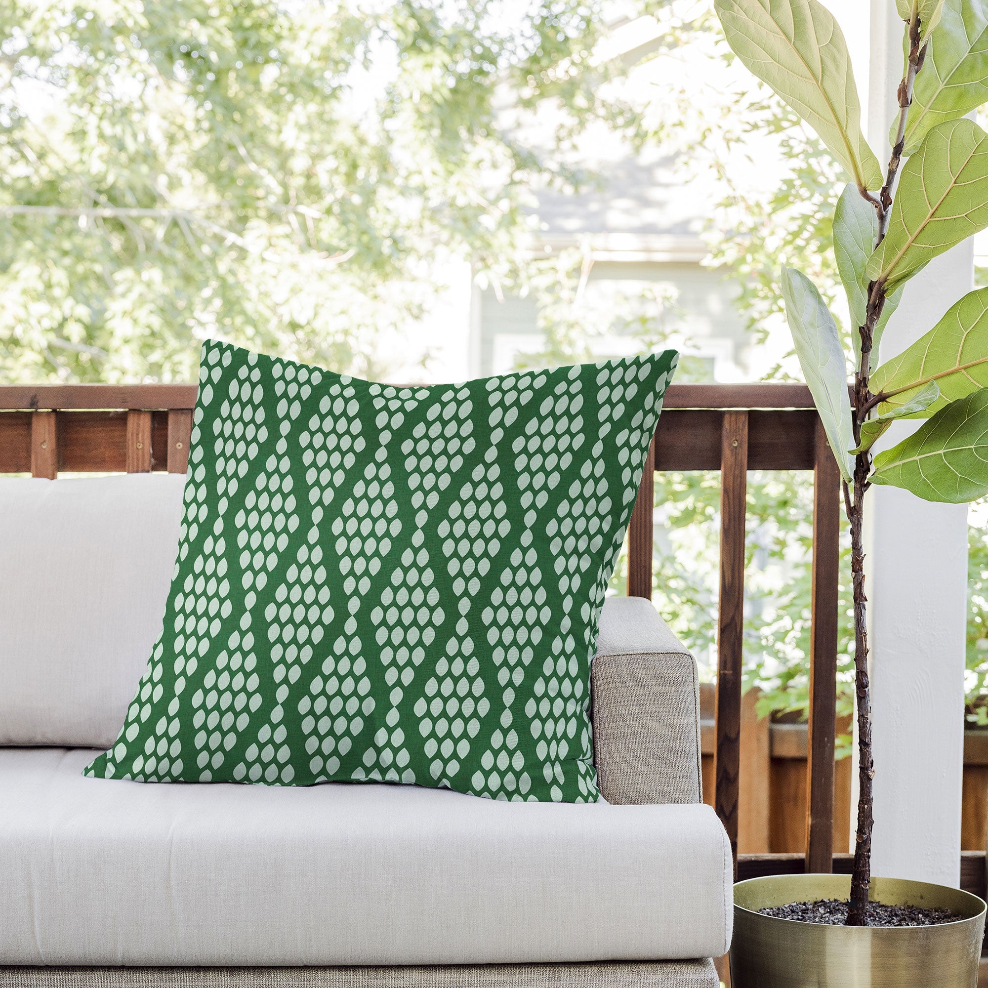 Holli Zollinger Beaded Triangle Outdoor Throw Pillow