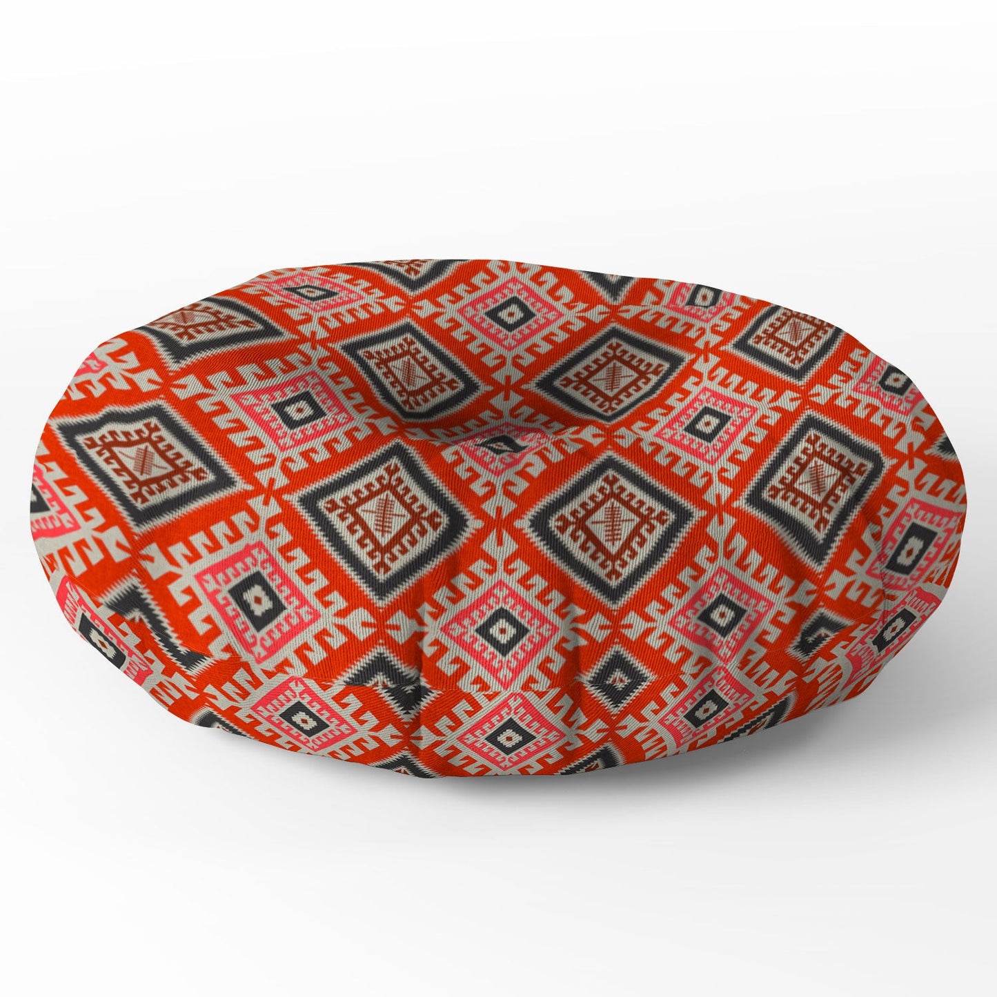 Holli Zollinger Bohemian Farmhouse Geo Floor Pillow Round