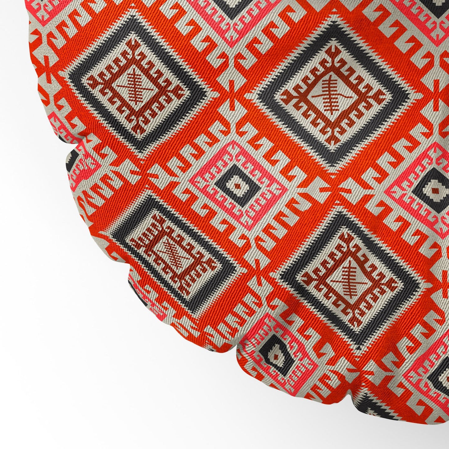 Holli Zollinger Bohemian Farmhouse Geo Floor Pillow Round