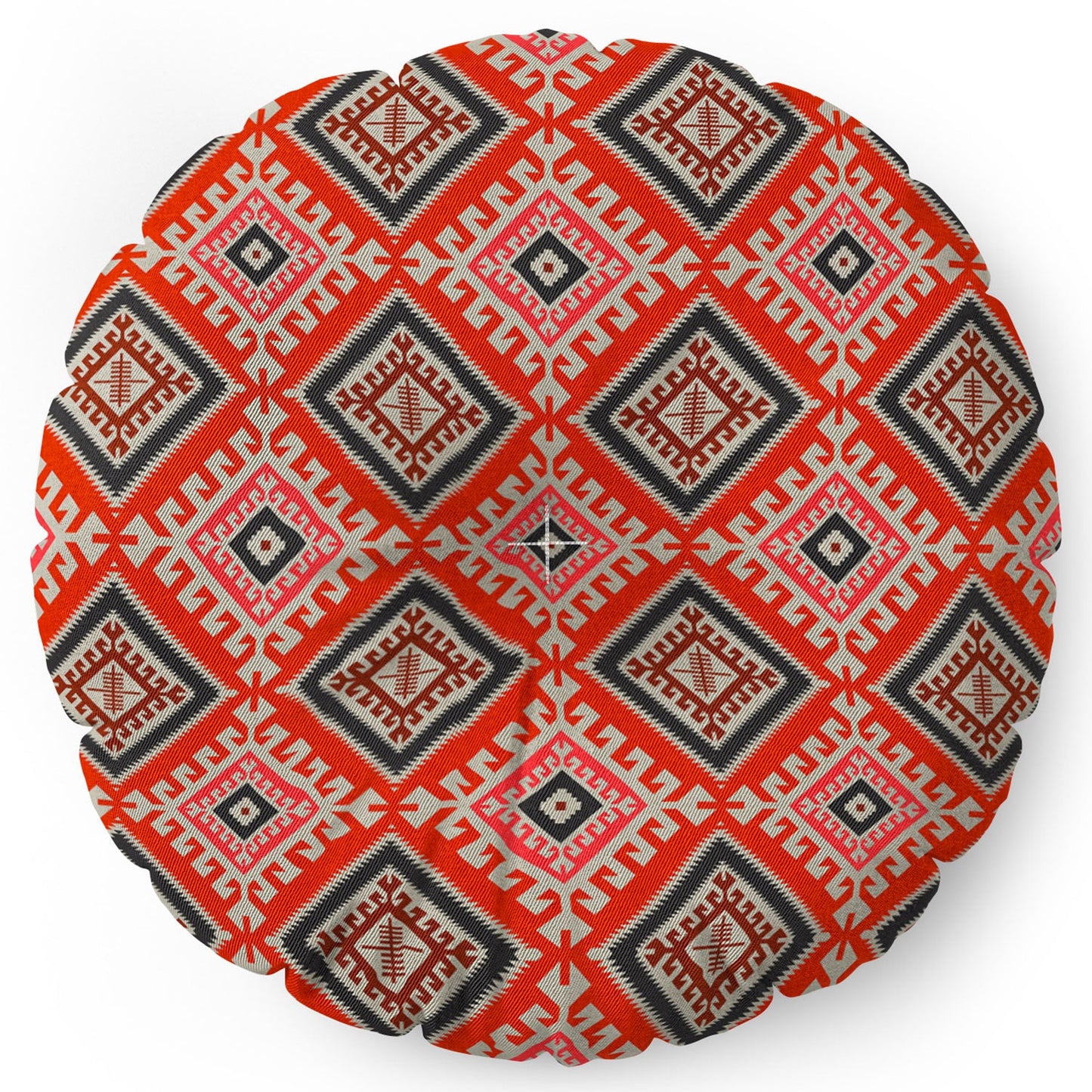 Holli Zollinger Bohemian Farmhouse Geo Floor Pillow Round