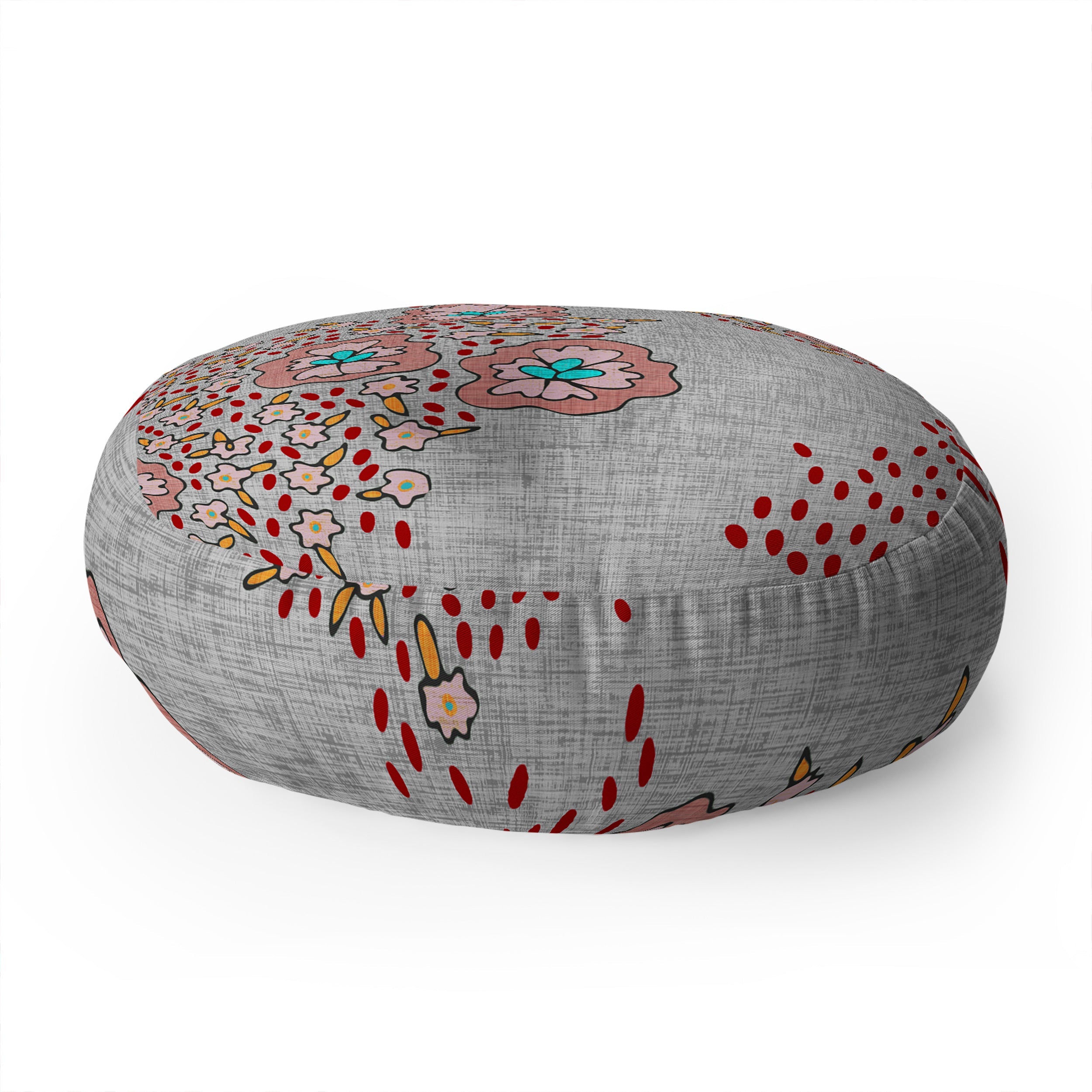 Holli Zollinger Boho Light Floral Floor Pillow Round
