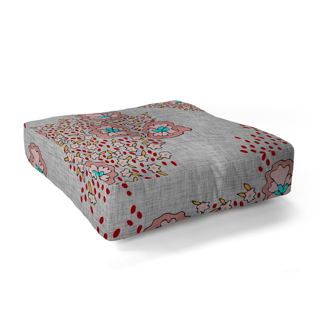 Holli Zollinger Boho Light Floral Floor Pillow Square