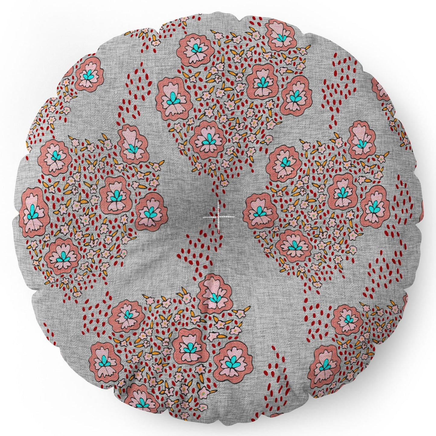Holli Zollinger Boho Light Floral Floor Pillow Round