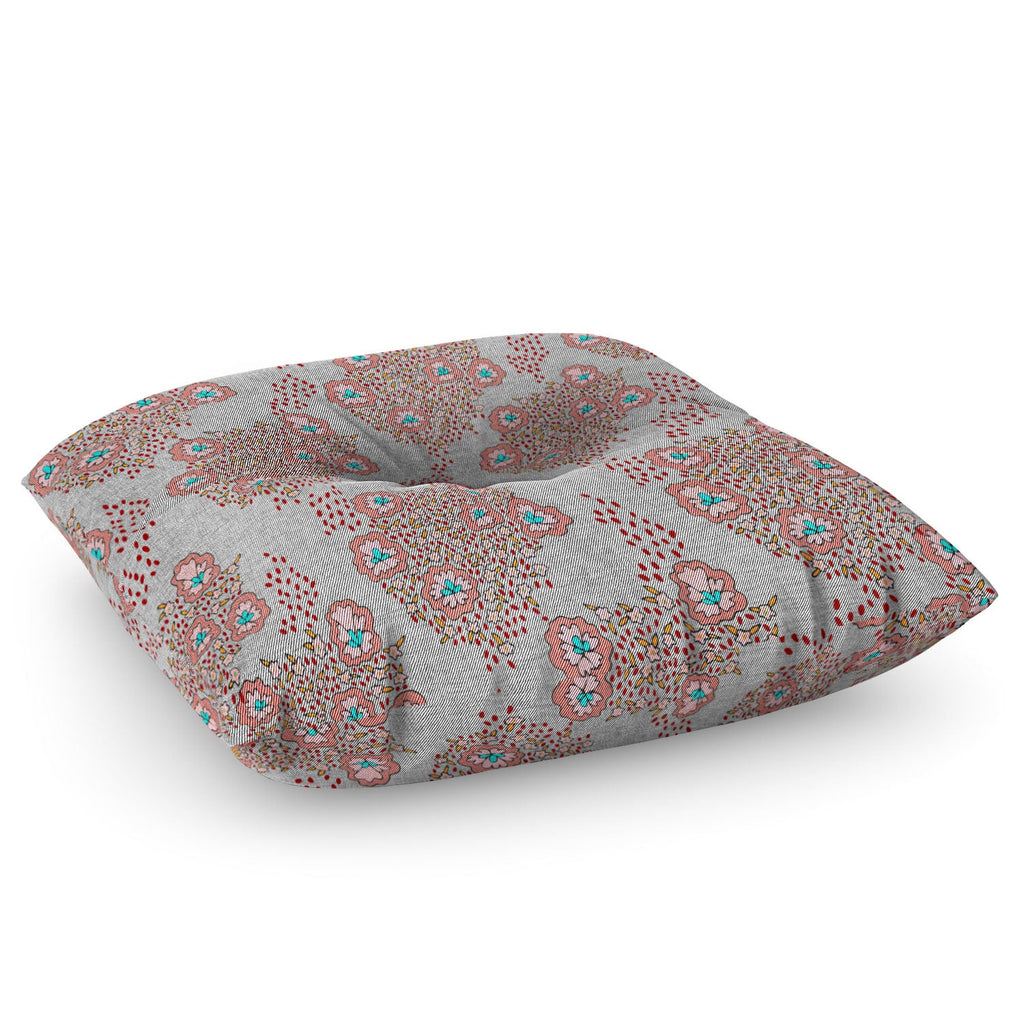Holli Zollinger Boho Light Floral Floor Pillow Square