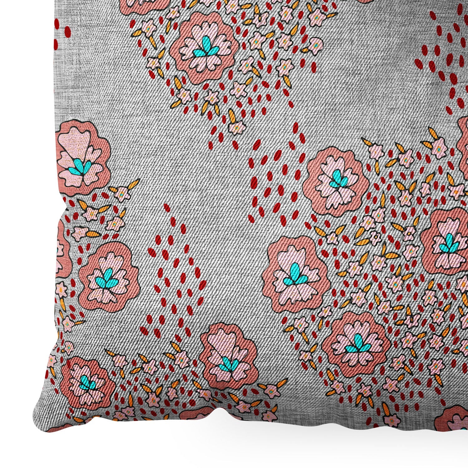 Holli Zollinger Boho Light Floral Floor Pillow Square