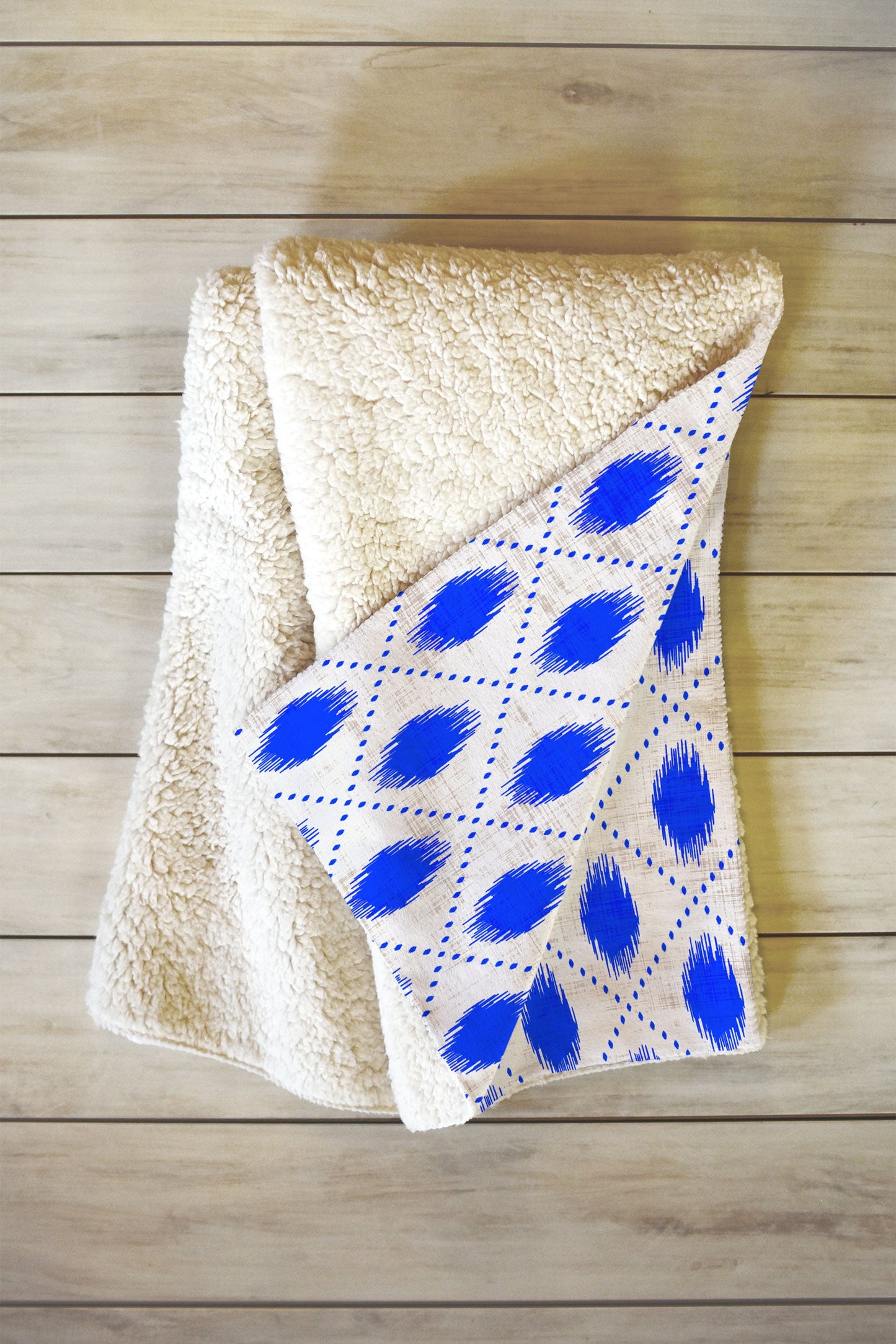 Holli Zollinger Dot Ikat Fleece Throw Blanket