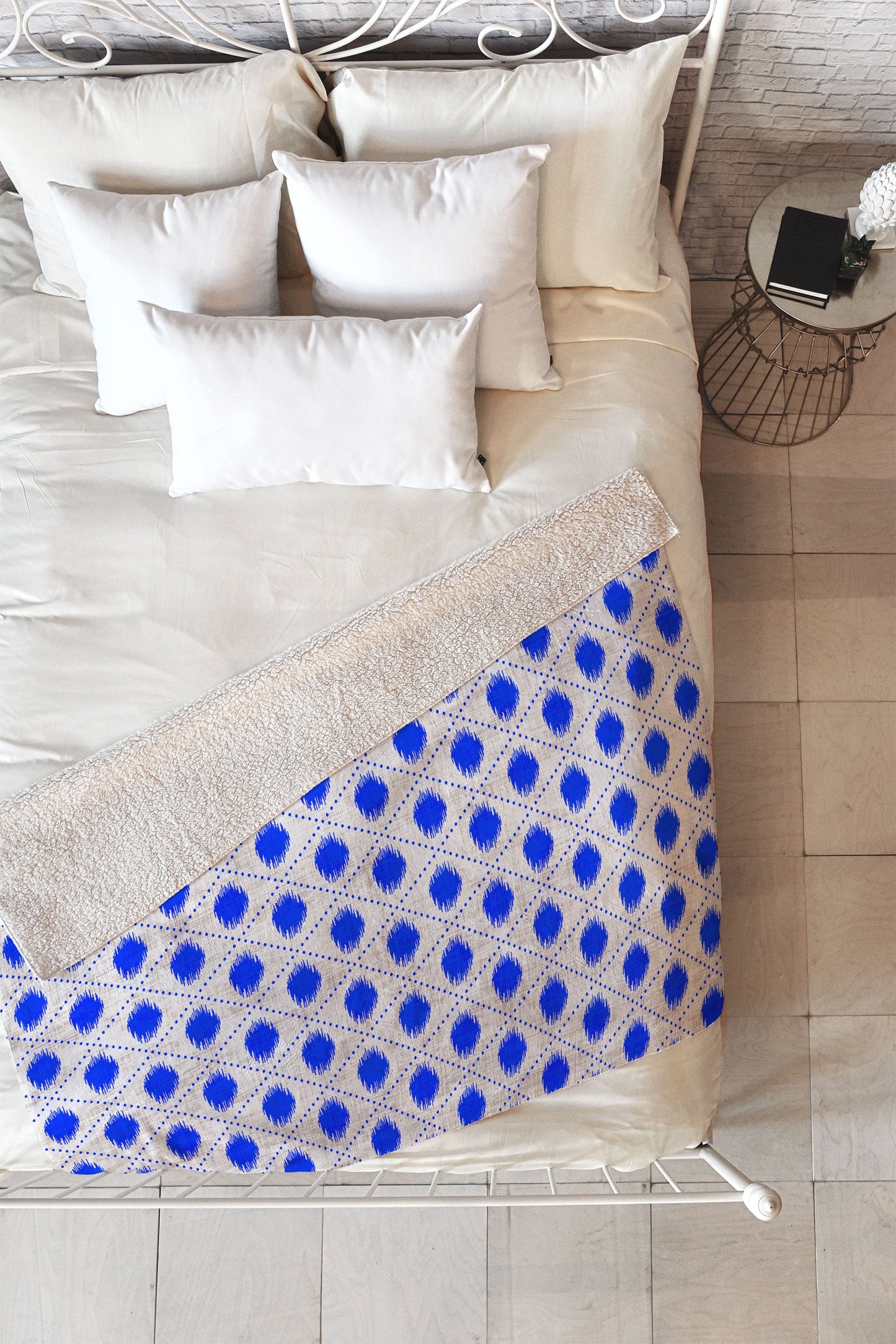 Holli Zollinger Dot Ikat Fleece Throw Blanket