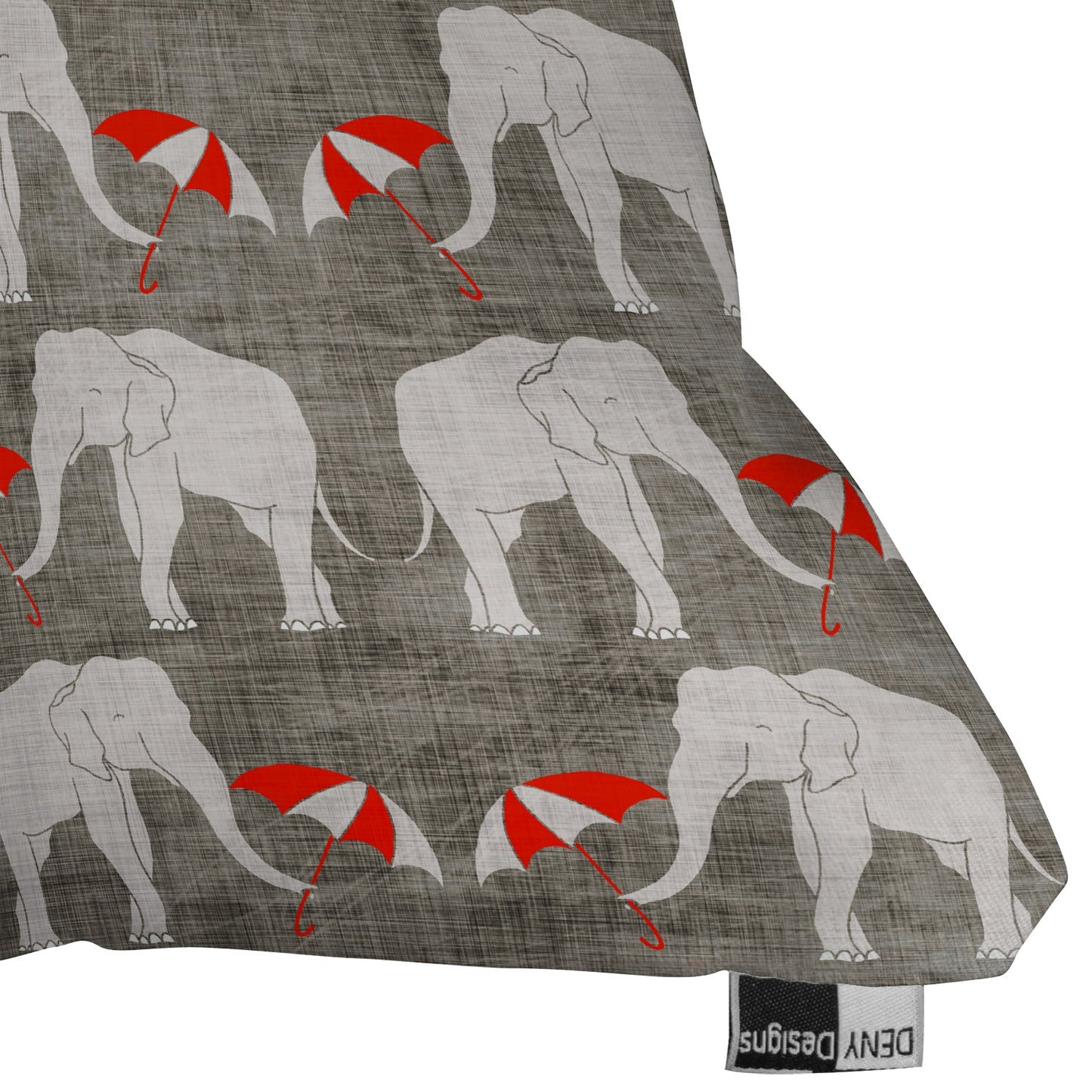 Holli Zollinger Elephant And Umbrella Throw Pillow