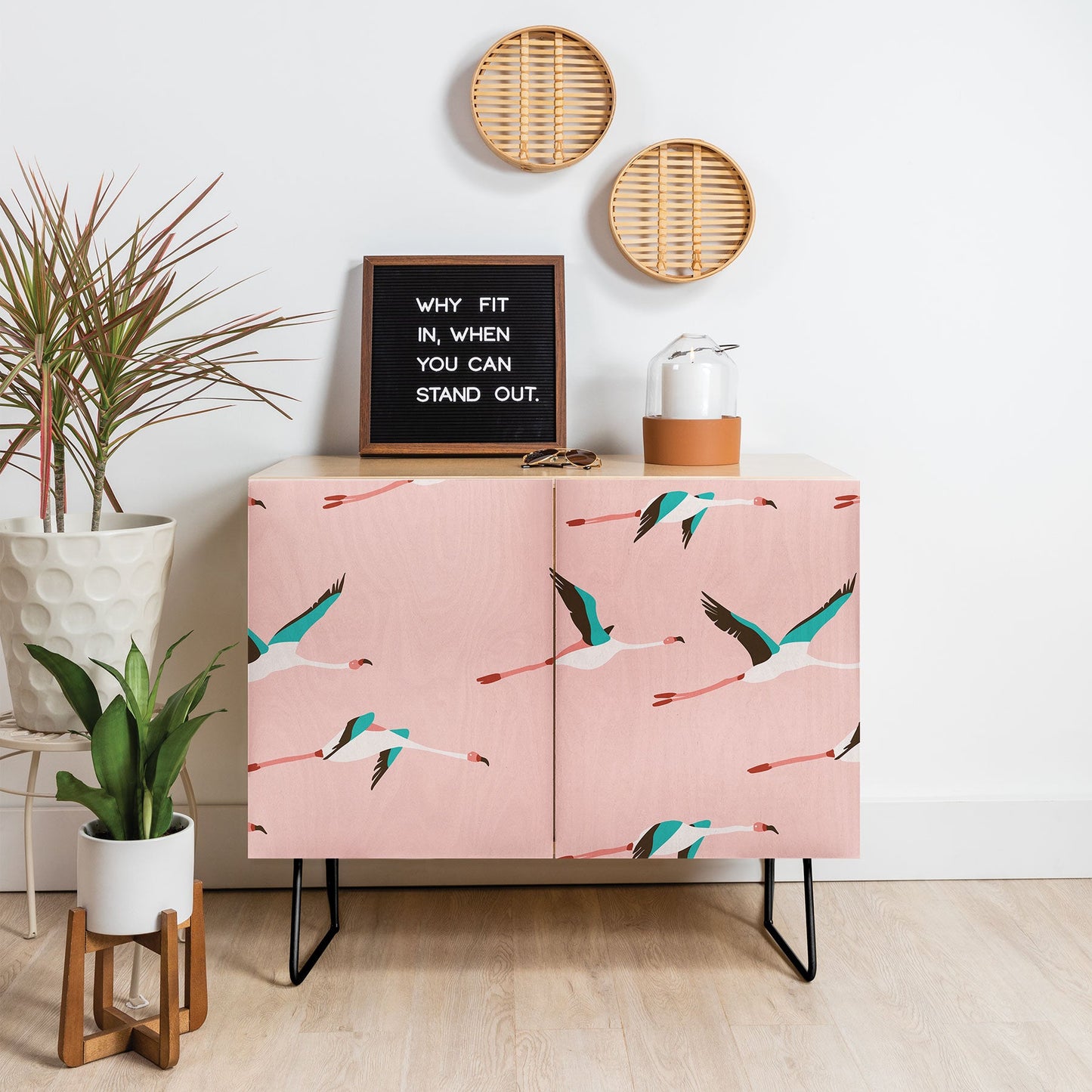 Holli Zollinger Flamingo Pink Credenza