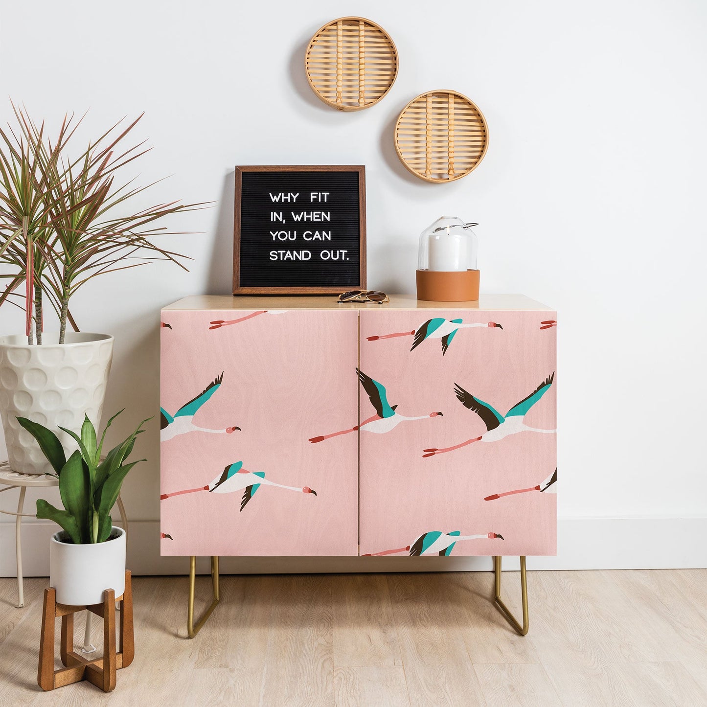 Holli Zollinger Flamingo Pink Credenza