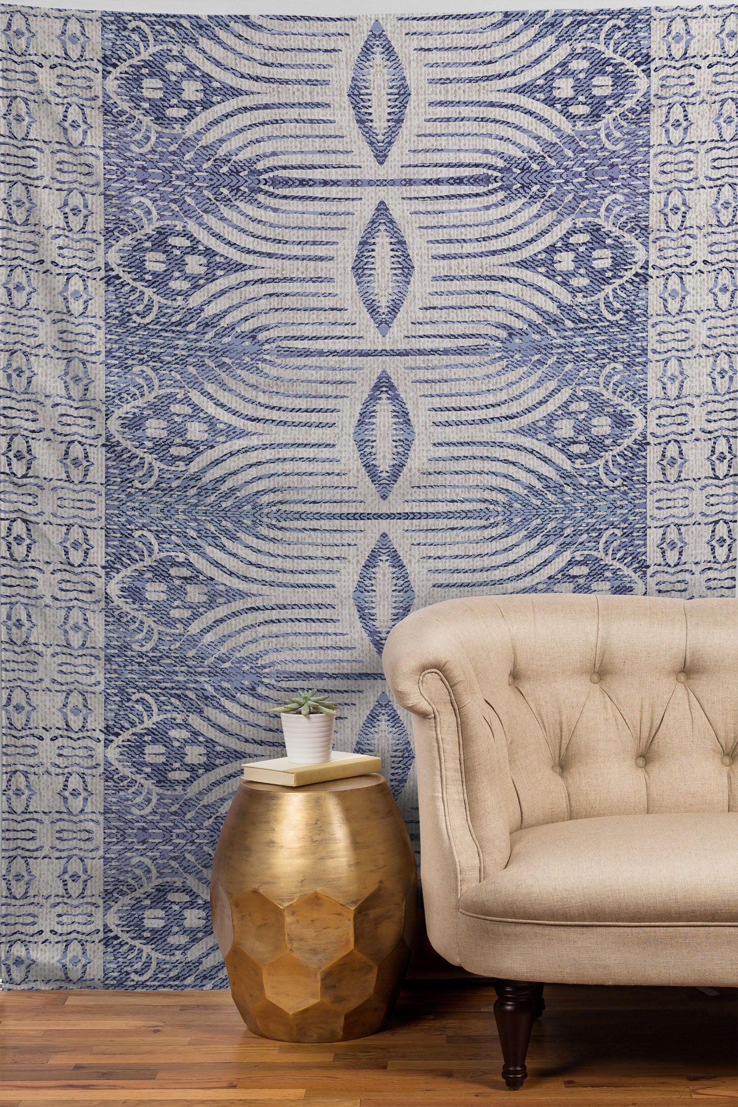 Holli Zollinger FRENCH LINEN TRIBAL IKAT Tapestry