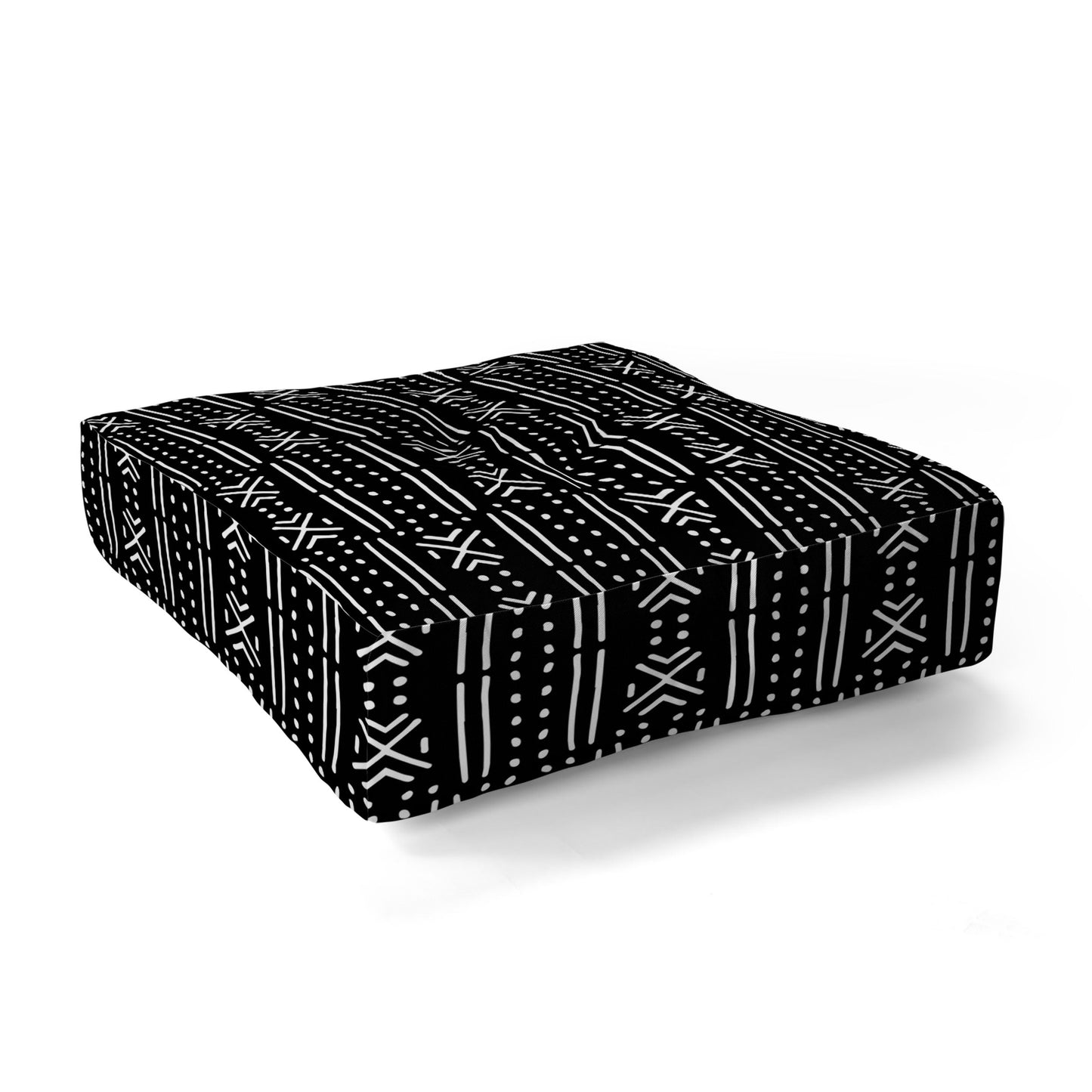 Holli Zollinger MUDCLOTH BLACK Floor Pillow Square