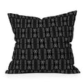 Holli Zollinger MUDCLOTH BLACK Outdoor Throw Pillow
