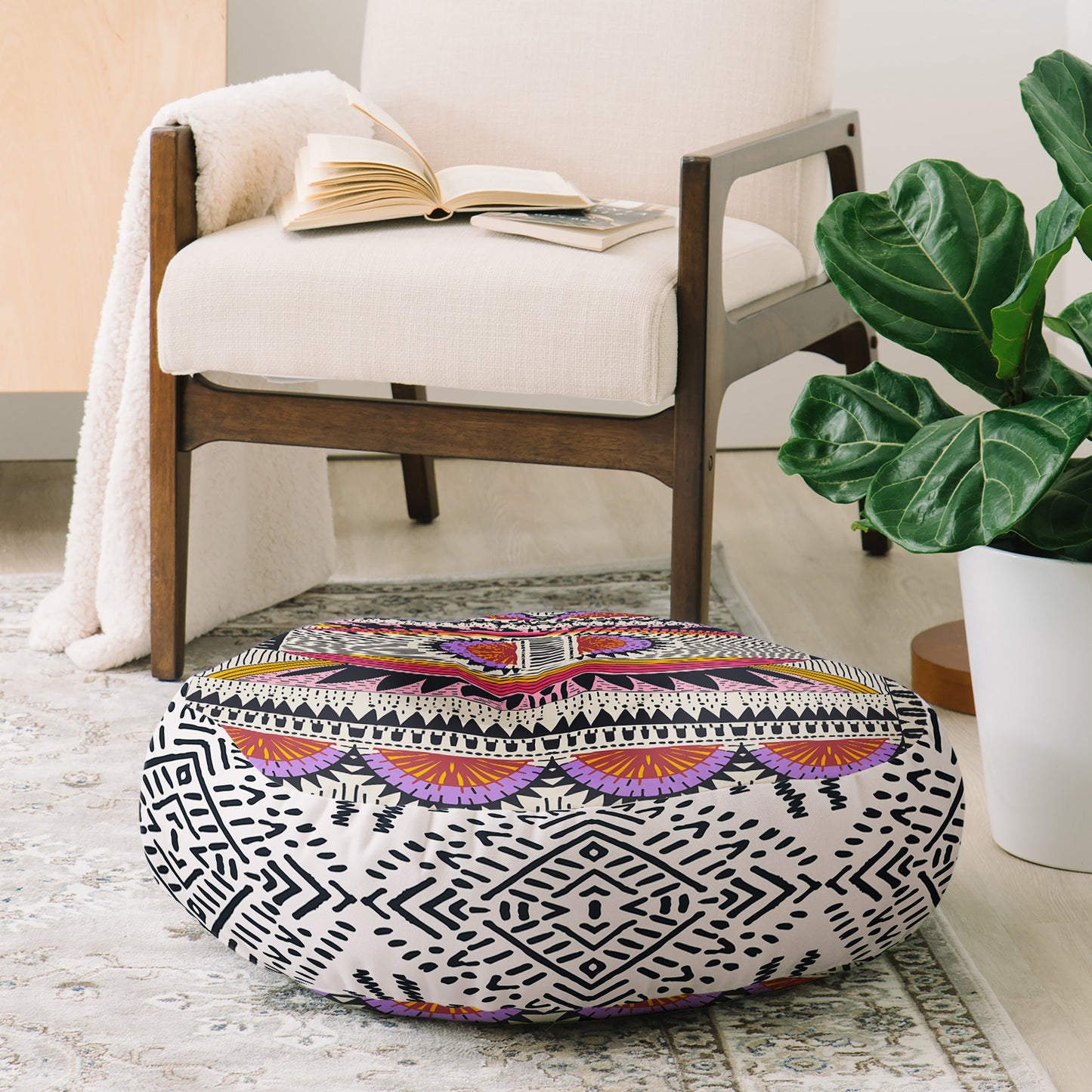 Holli Zollinger Namais Floor Pillow Round