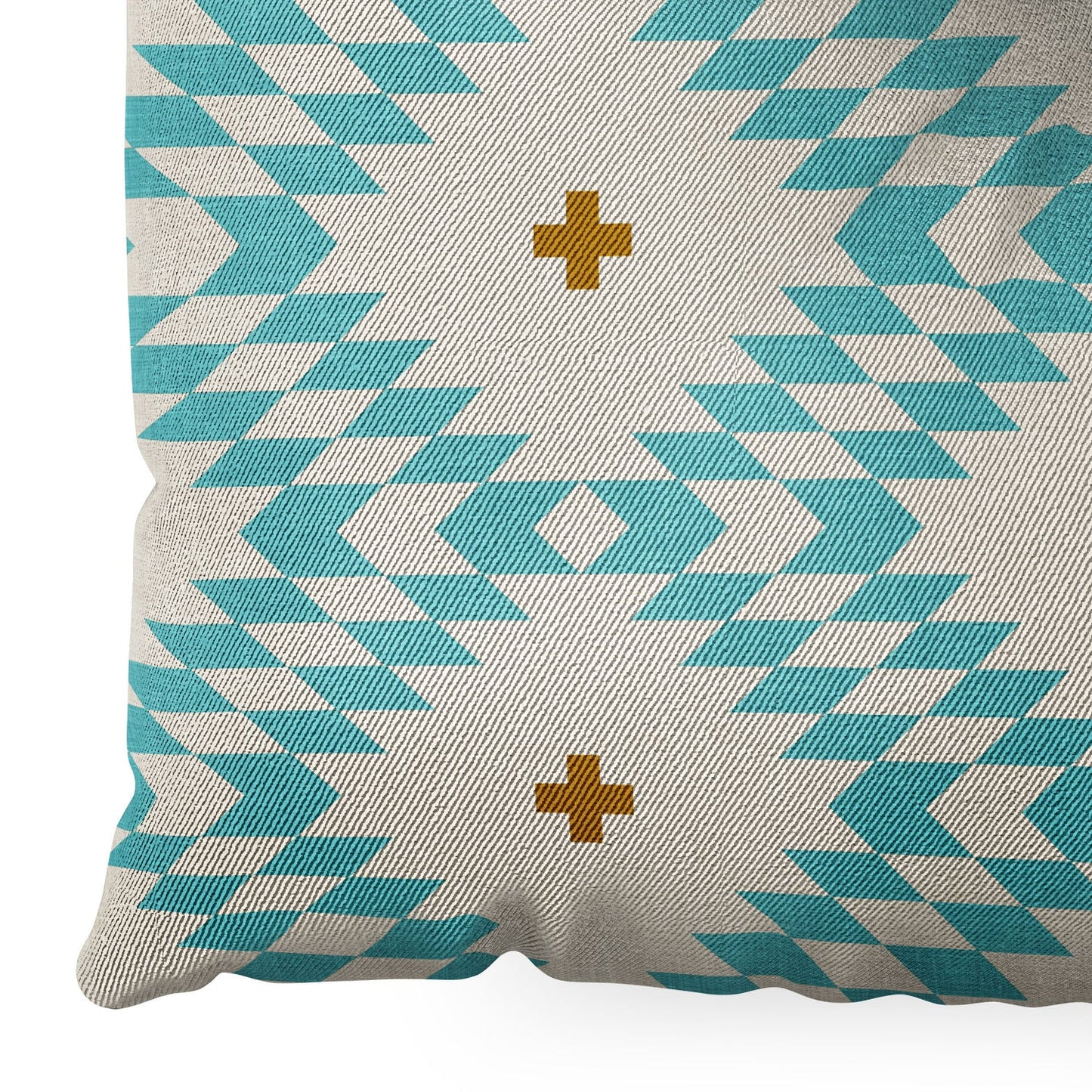 Holli Zollinger Native Natural Plus Turquoise Floor Pillow Square