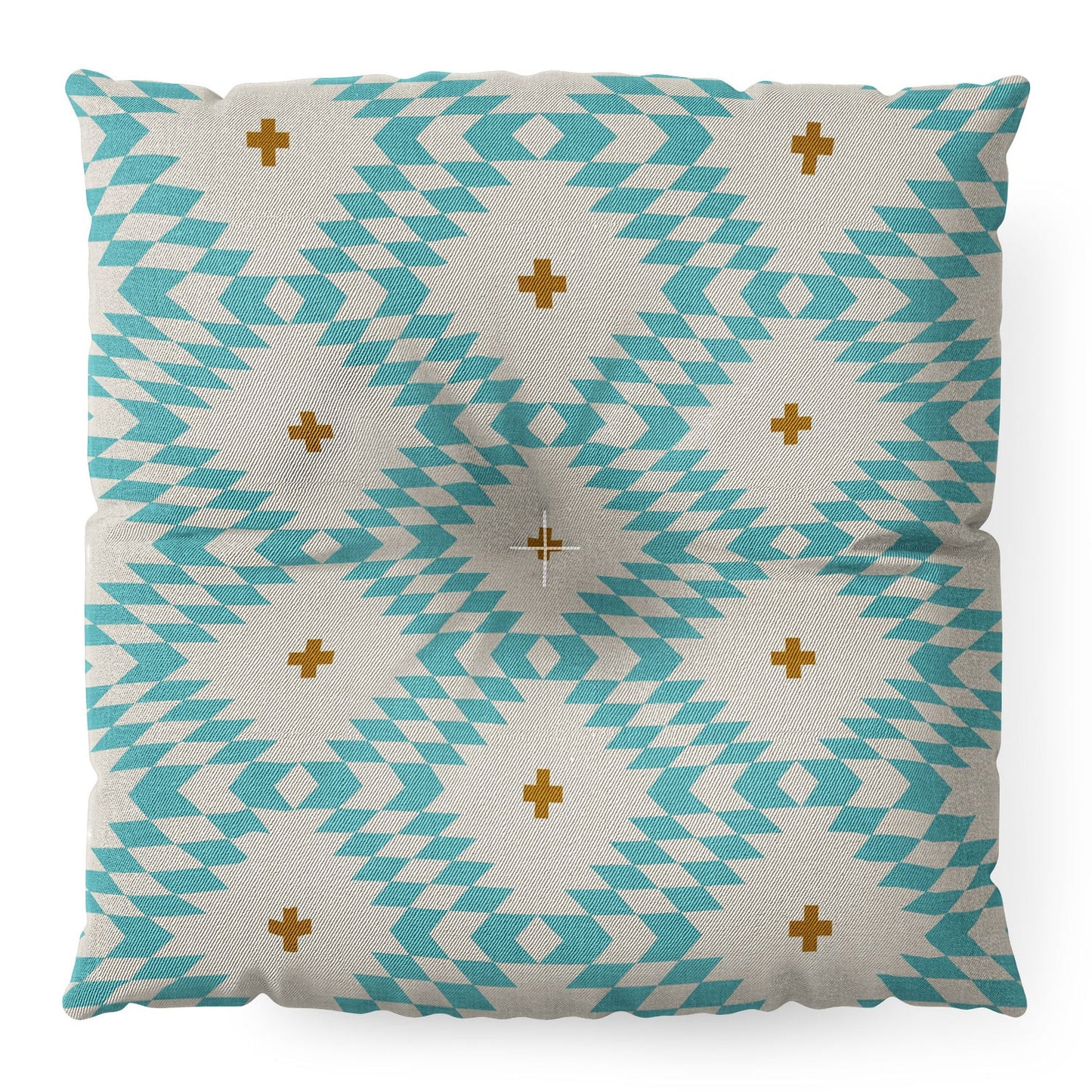 Holli Zollinger Native Natural Plus Turquoise Floor Pillow Square