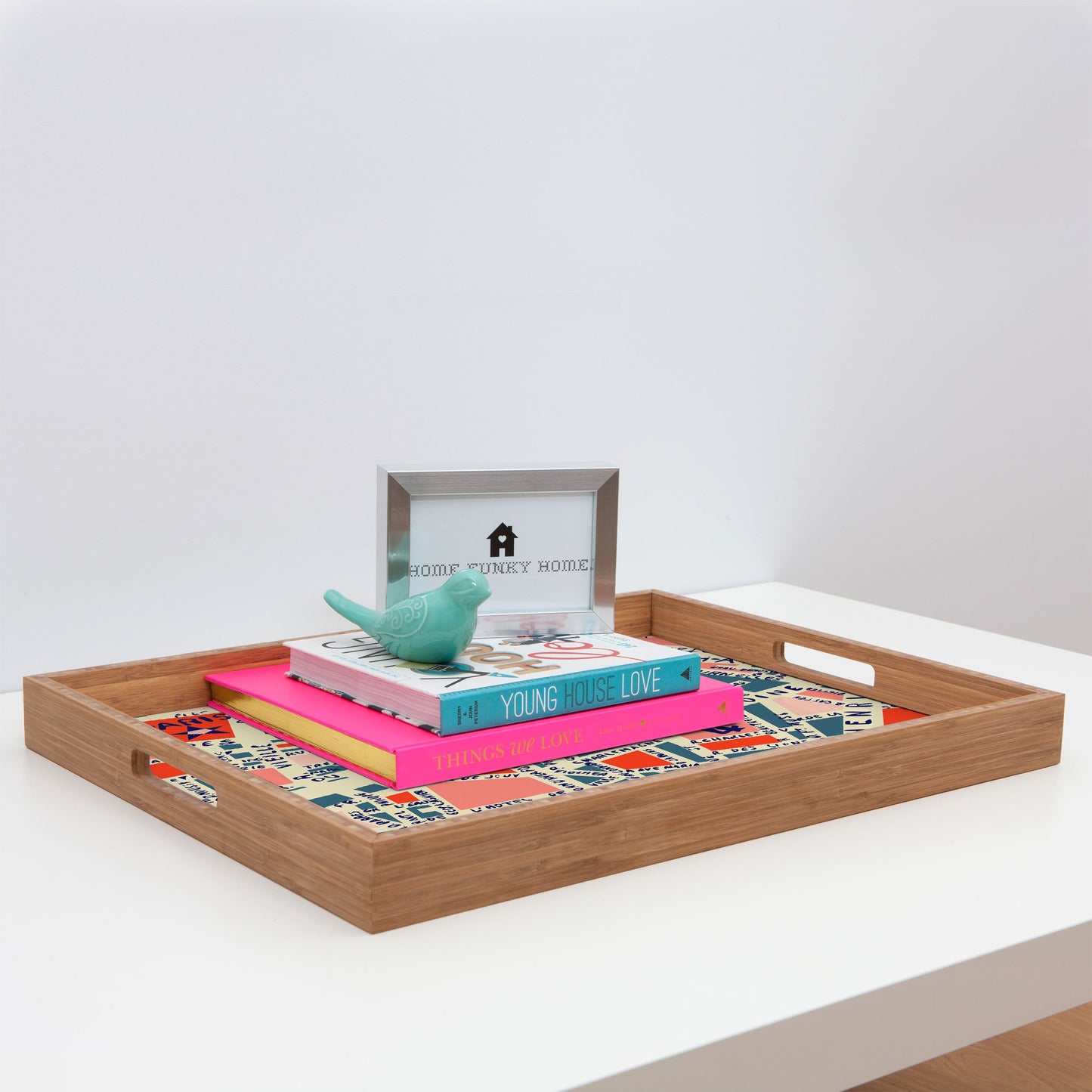Holli Zollinger Paris Map Blue Rectangular Tray