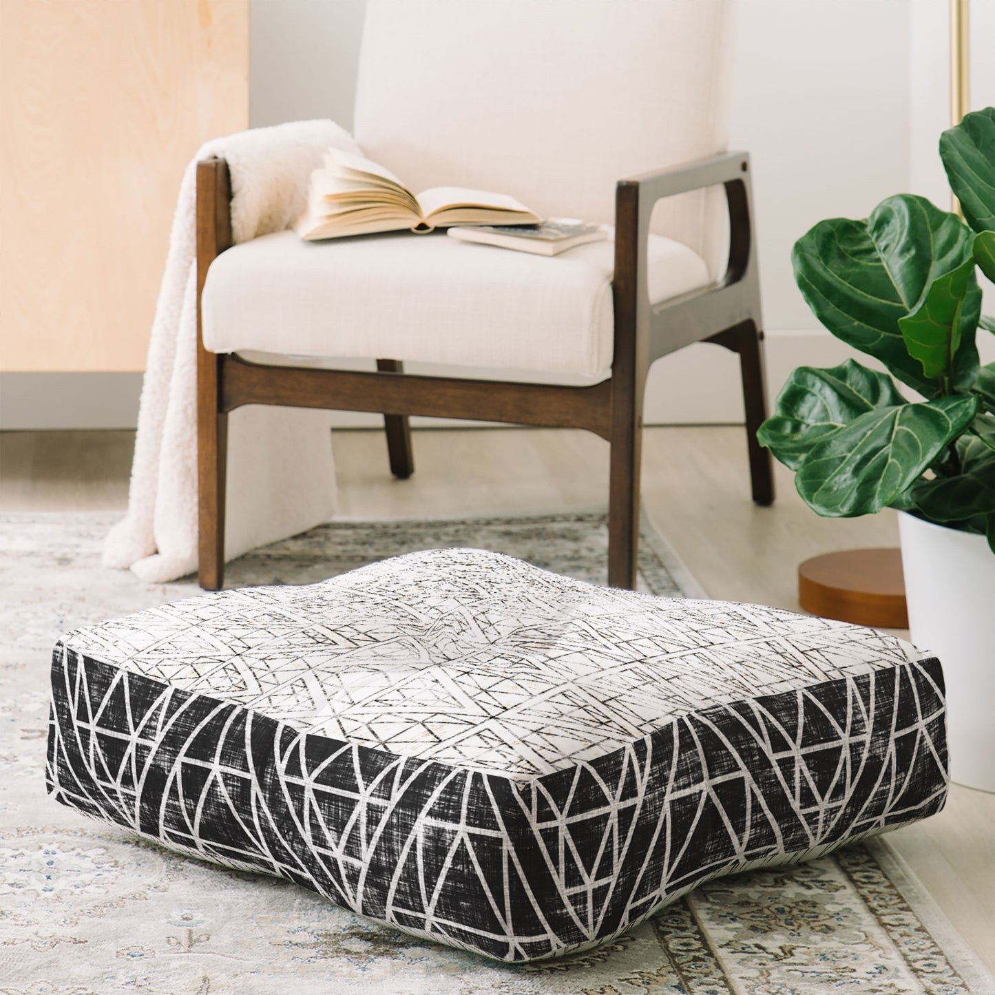 Holli Zollinger Rustic Diamond Floor Pillow Square