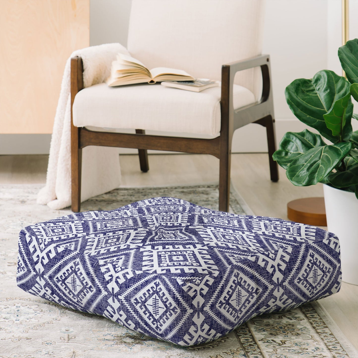 Holli Zollinger Shakami Denim Floor Pillow Square