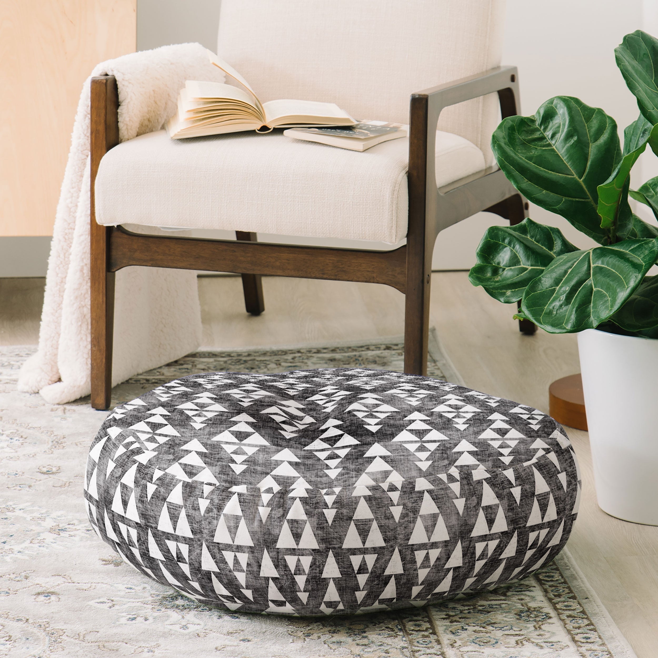 Holli Zollinger Stacked Floor Pillow Round