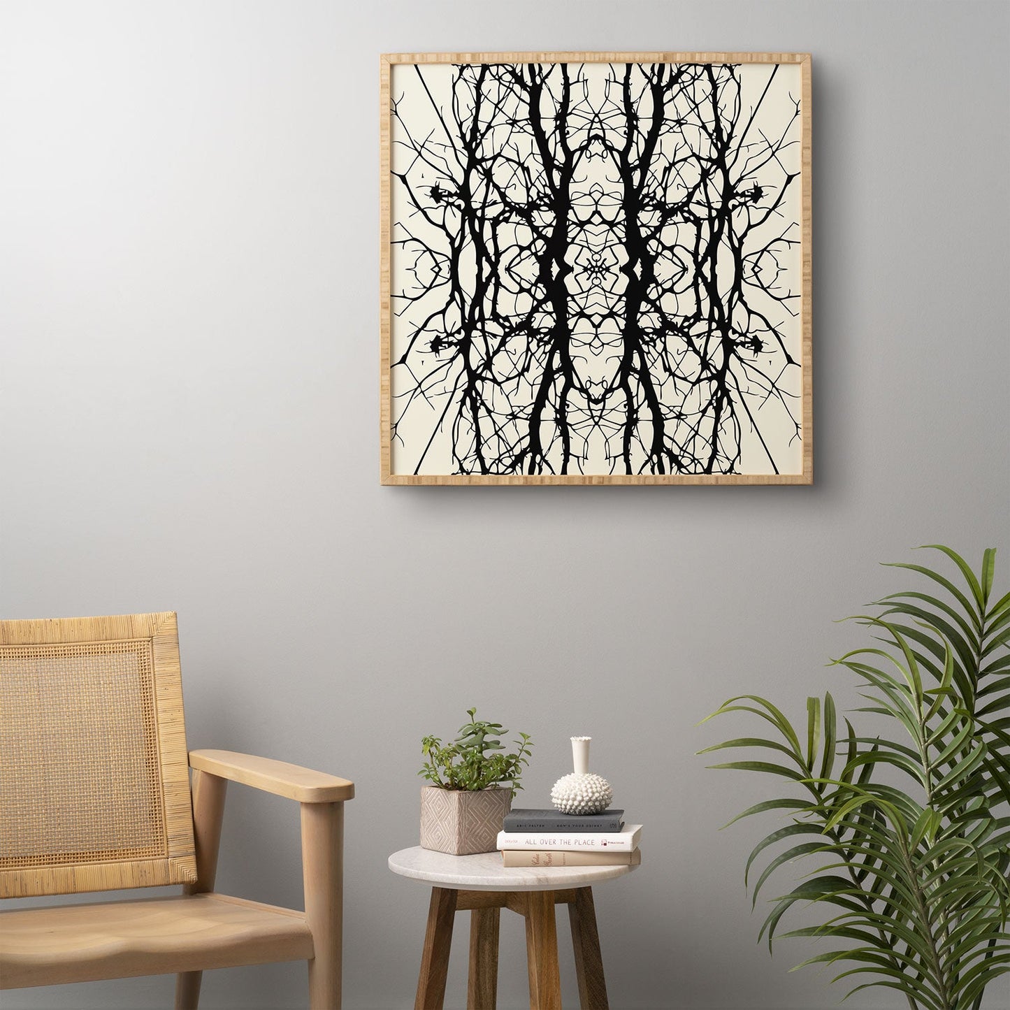 Holli Zollinger Tree Silhouette Black Framed Wall Art