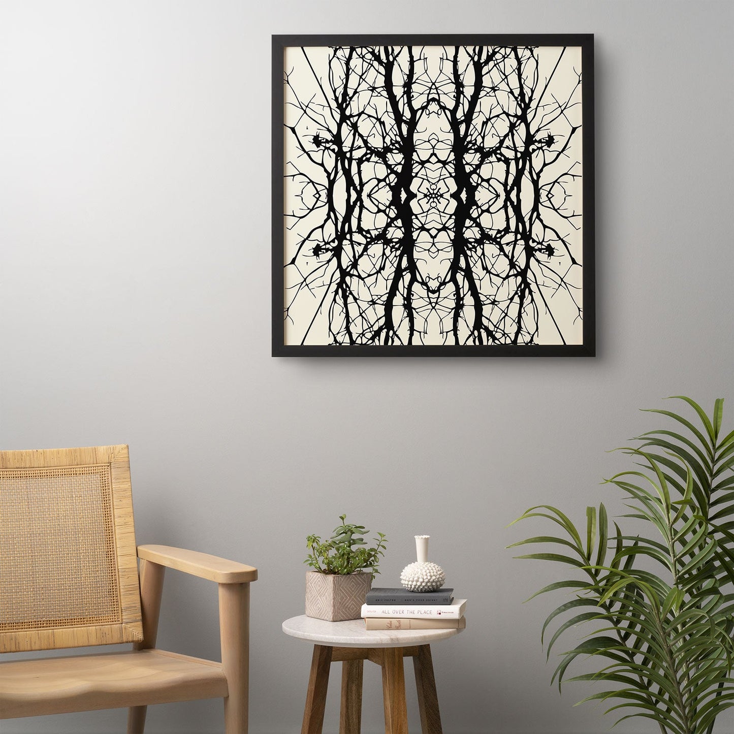 Holli Zollinger Tree Silhouette Black Framed Wall Art