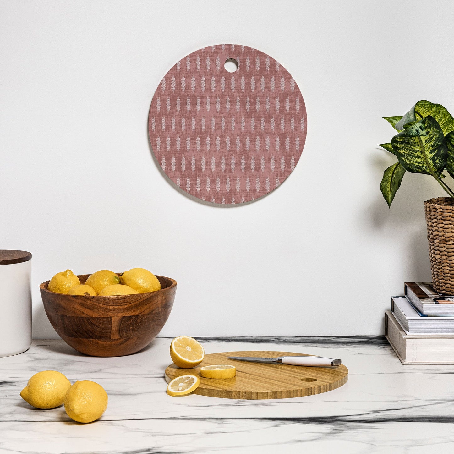 Holli Zollinger UMBRA IKAT MARSALA Cutting Board Round