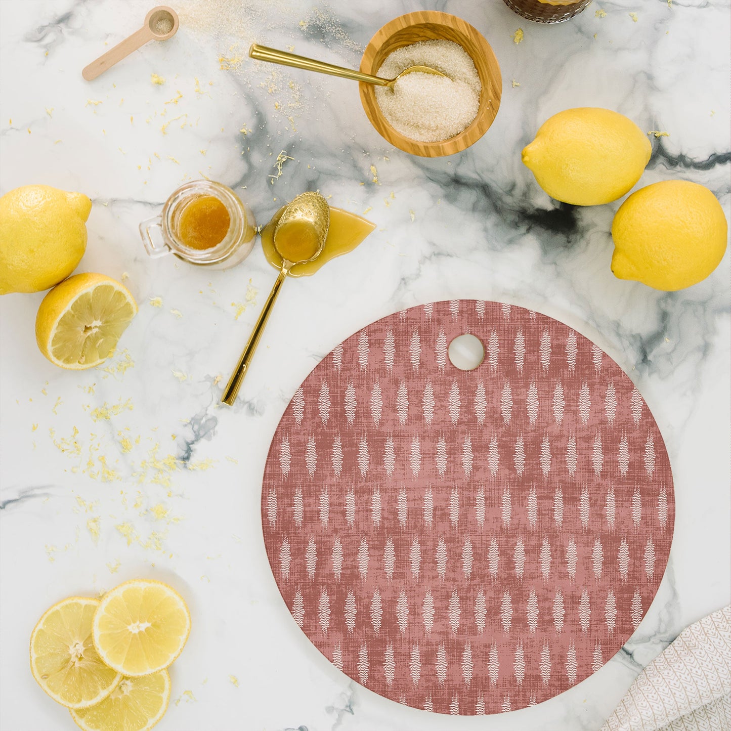 Holli Zollinger UMBRA IKAT MARSALA Cutting Board Round