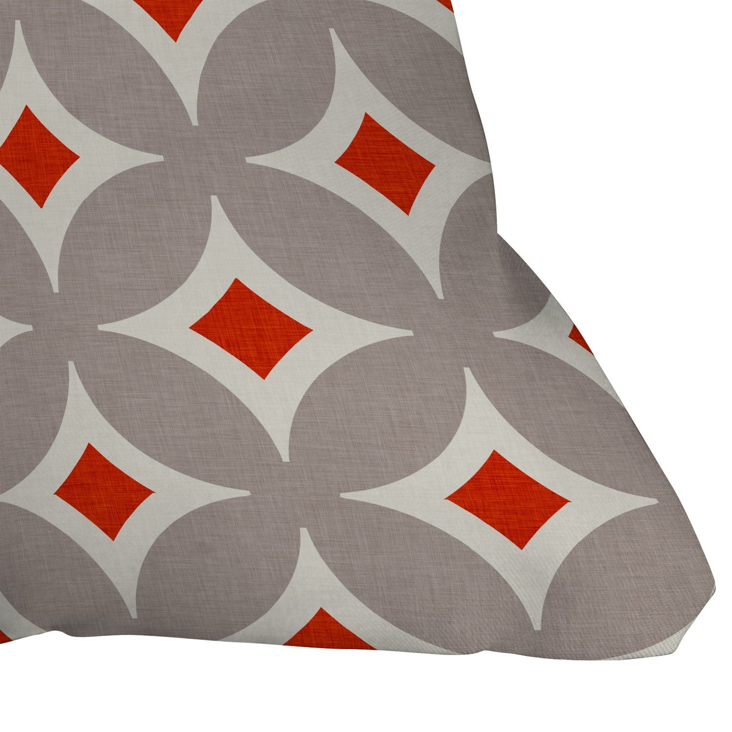 Holli Zollinger Vermillion Diamond Outdoor Throw Pillow
