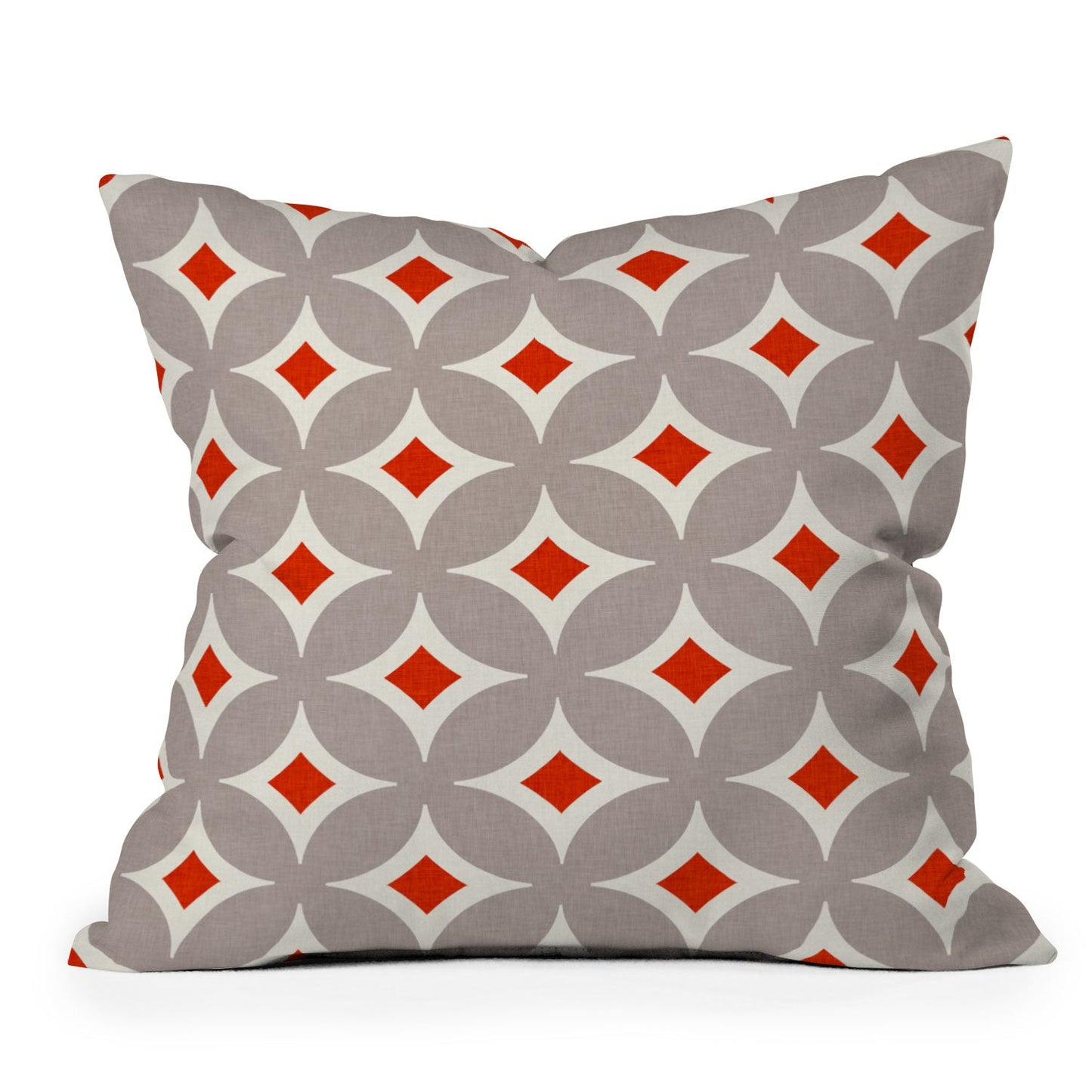 Holli Zollinger Vermillion Diamond Outdoor Throw Pillow