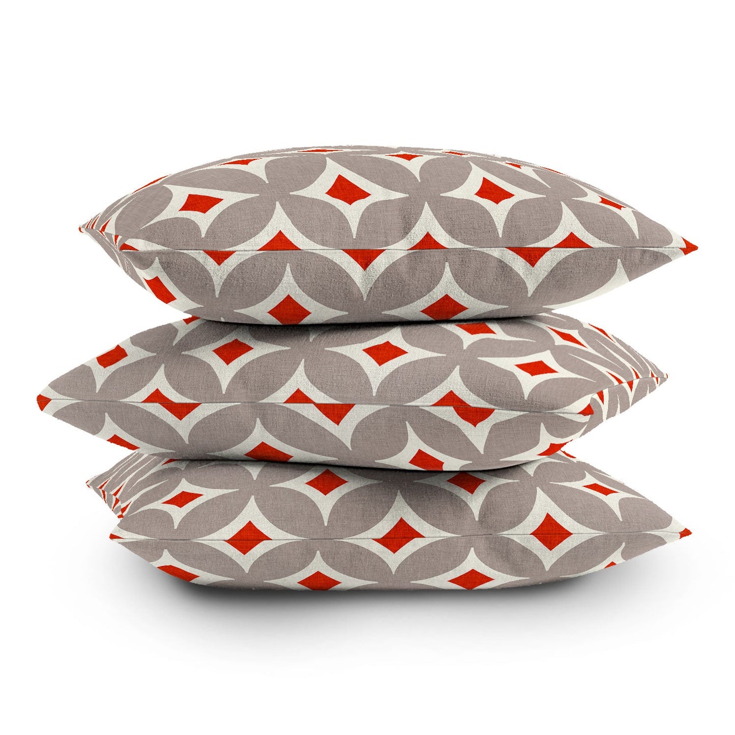 Holli Zollinger Vermillion Diamond Outdoor Throw Pillow