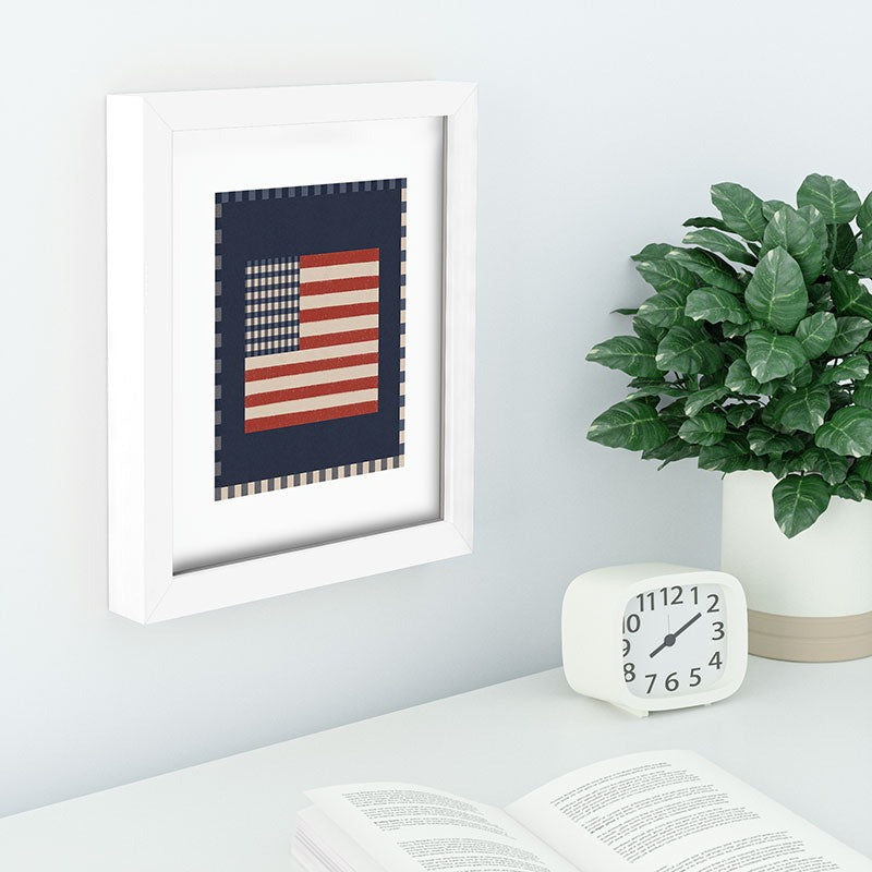 DENY Designs Gingham Flag Recessed Framing Rectangle
