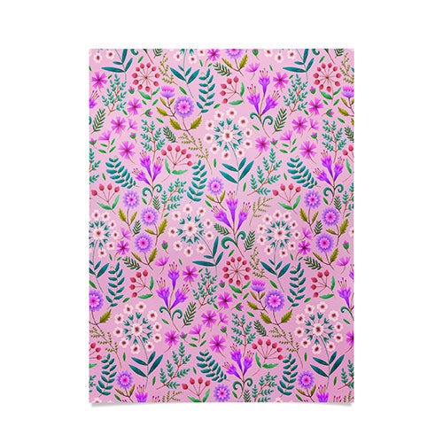 Pimlada Phuapradit Ditsy Purple Floral Half Drop Poster