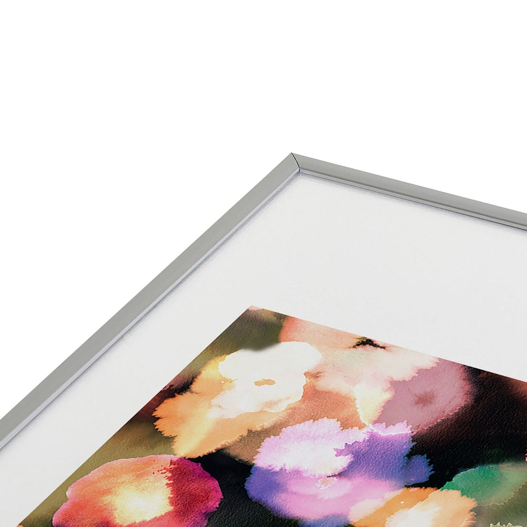 Ninola Design Botanic Retreat Ombre Abstract Watercolor Flowers Pink gold Metal Framed Art Print