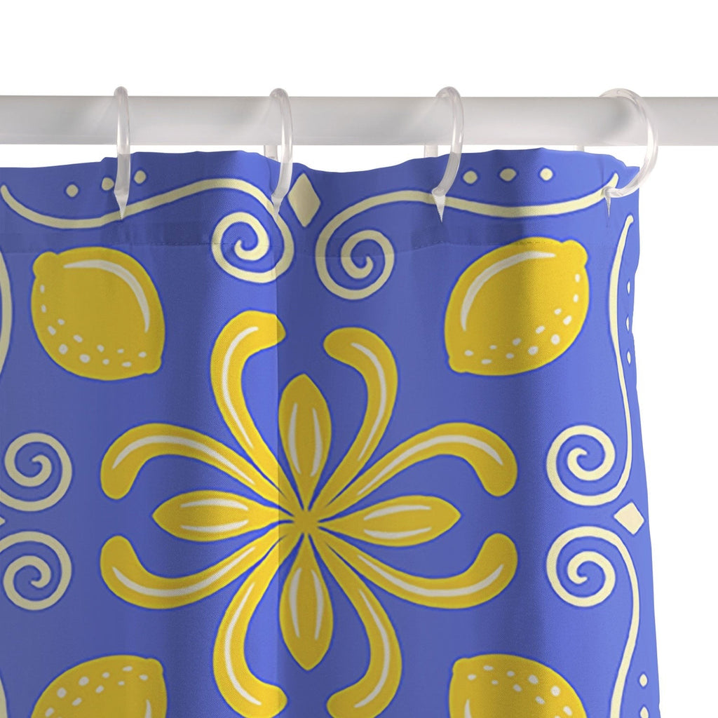 Design by Spark Dolce Vita Lemon Tile Shower Curtain