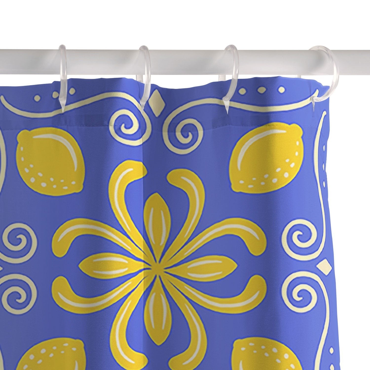 Design by Spark Dolce Vita Lemon Tile Shower Curtain