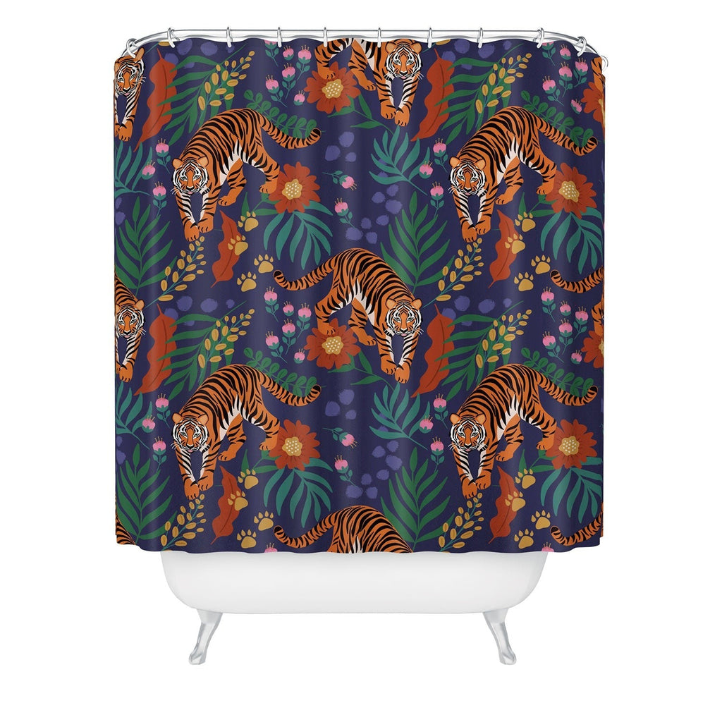 Design by Spark Tiger of the Glorious Jungle Shower Curtain