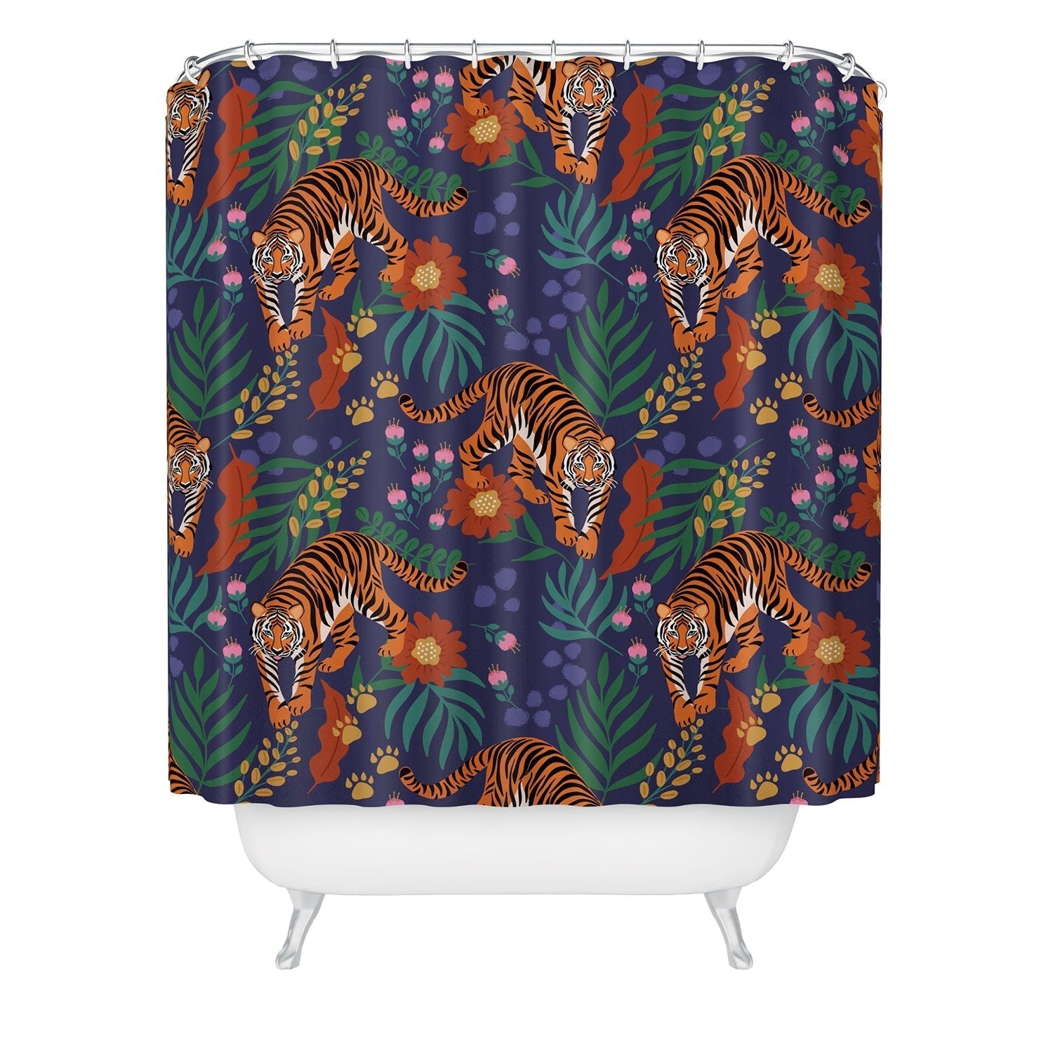Design by Spark Tiger of the Glorious Jungle Shower Curtain
