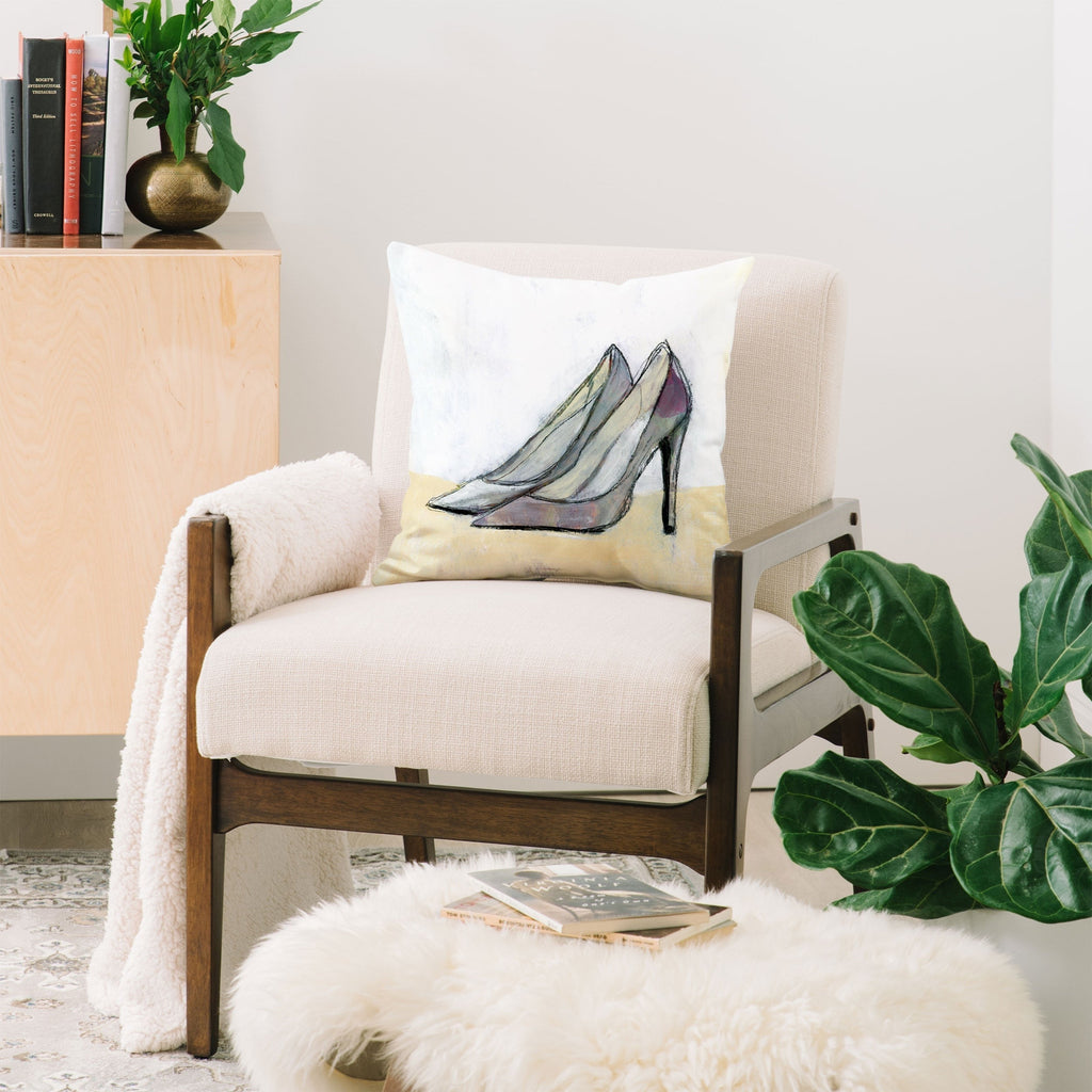 Sophia Buddenhagen Grey Stiletto Throw Pillow