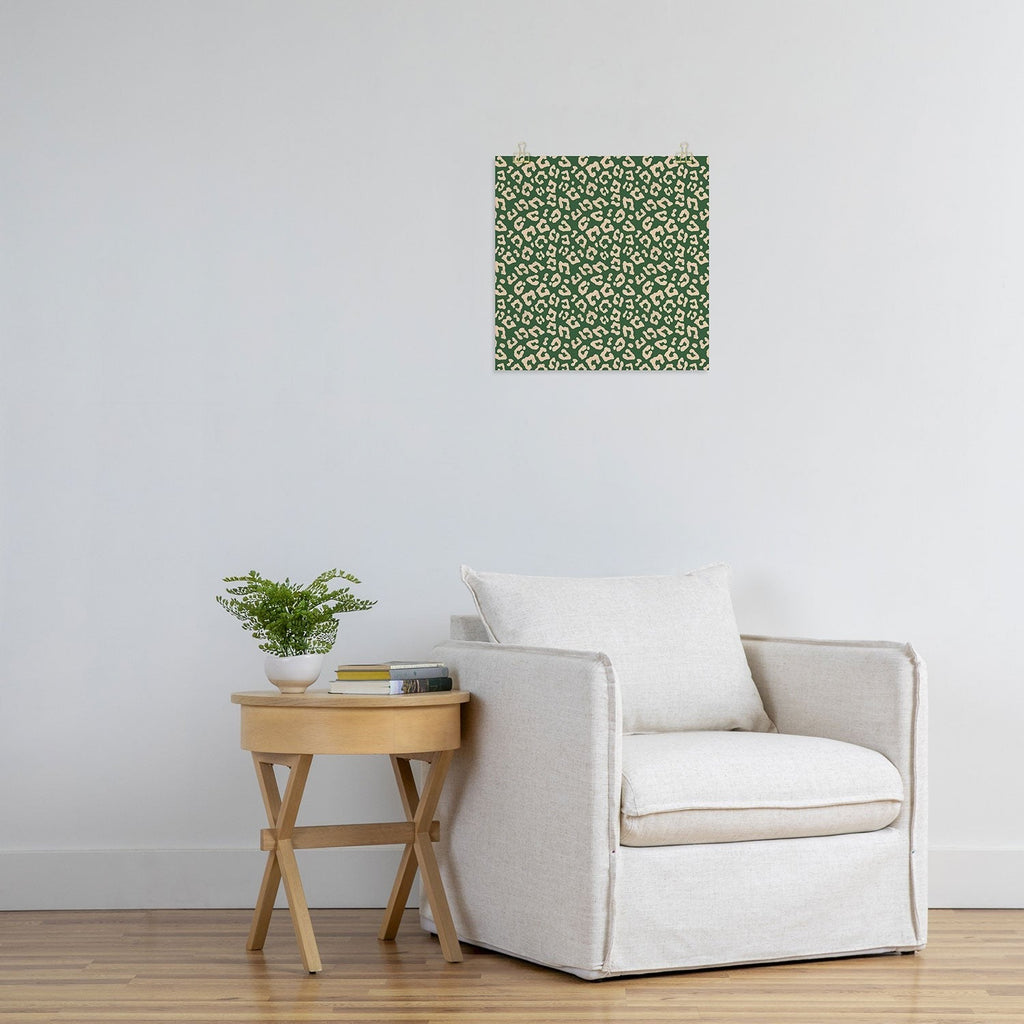 Avenie BR Cheetah Print In Green Art Print