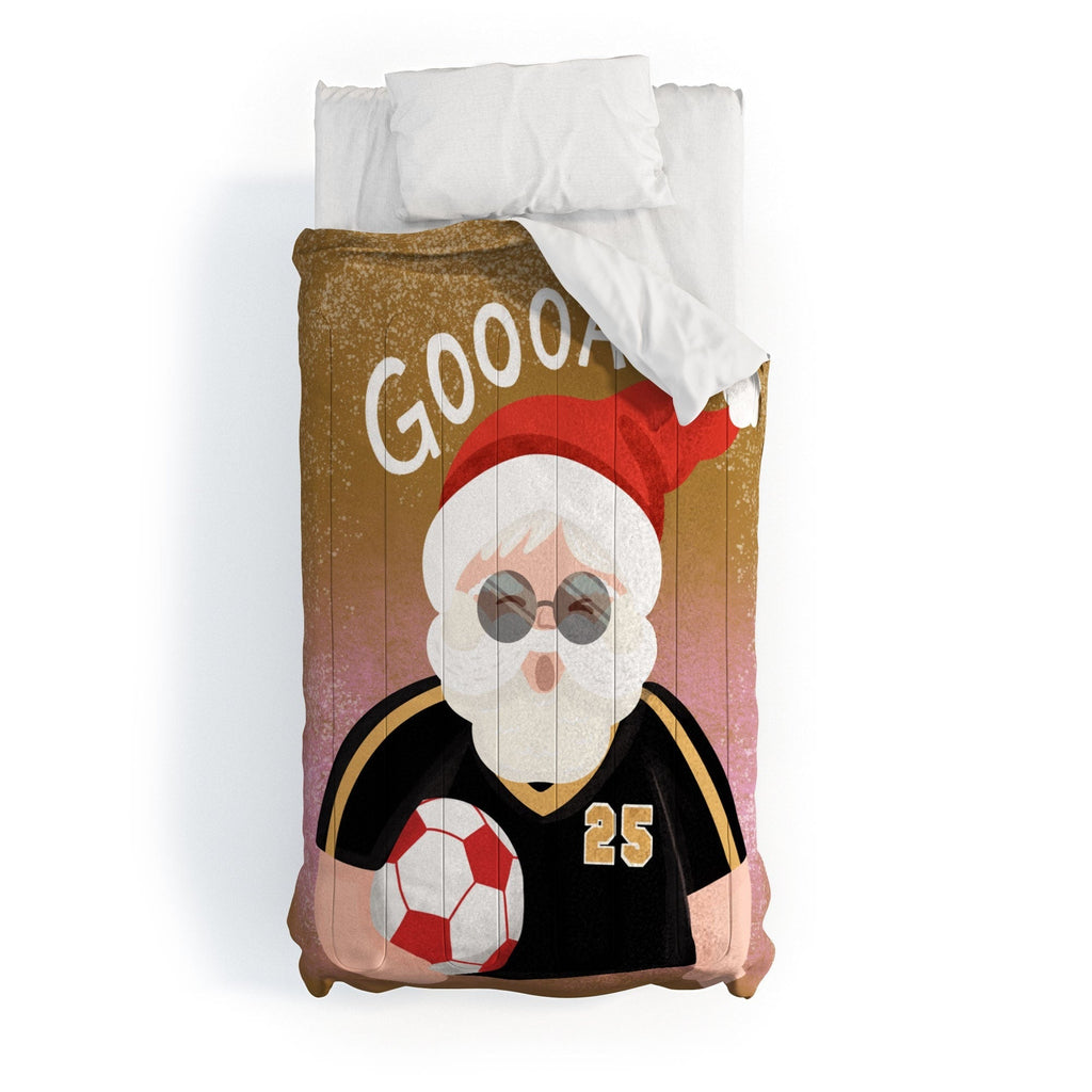 Design by Spark Sporty Soccer Santa Comforter