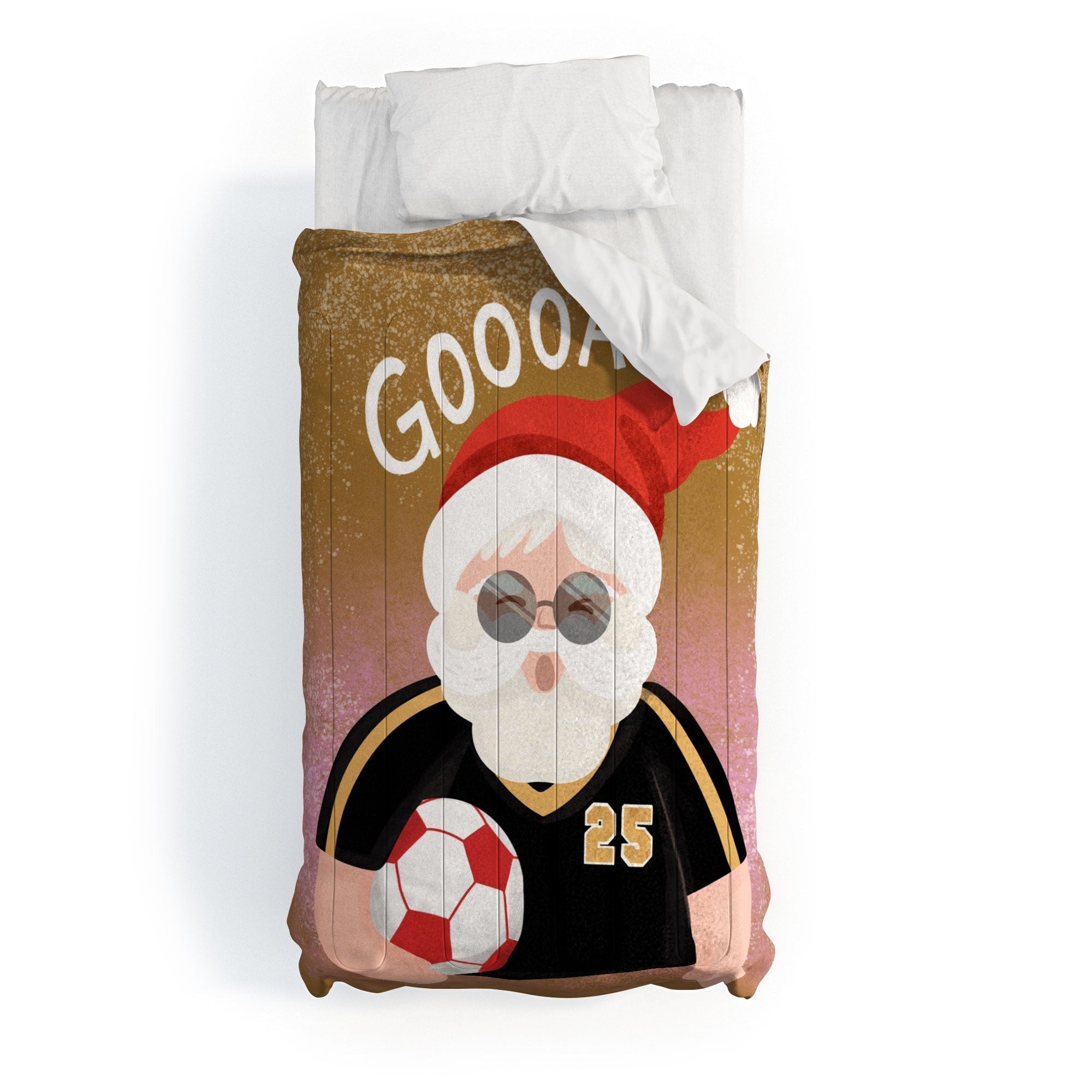 Design by Spark Sporty Soccer Santa Comforter